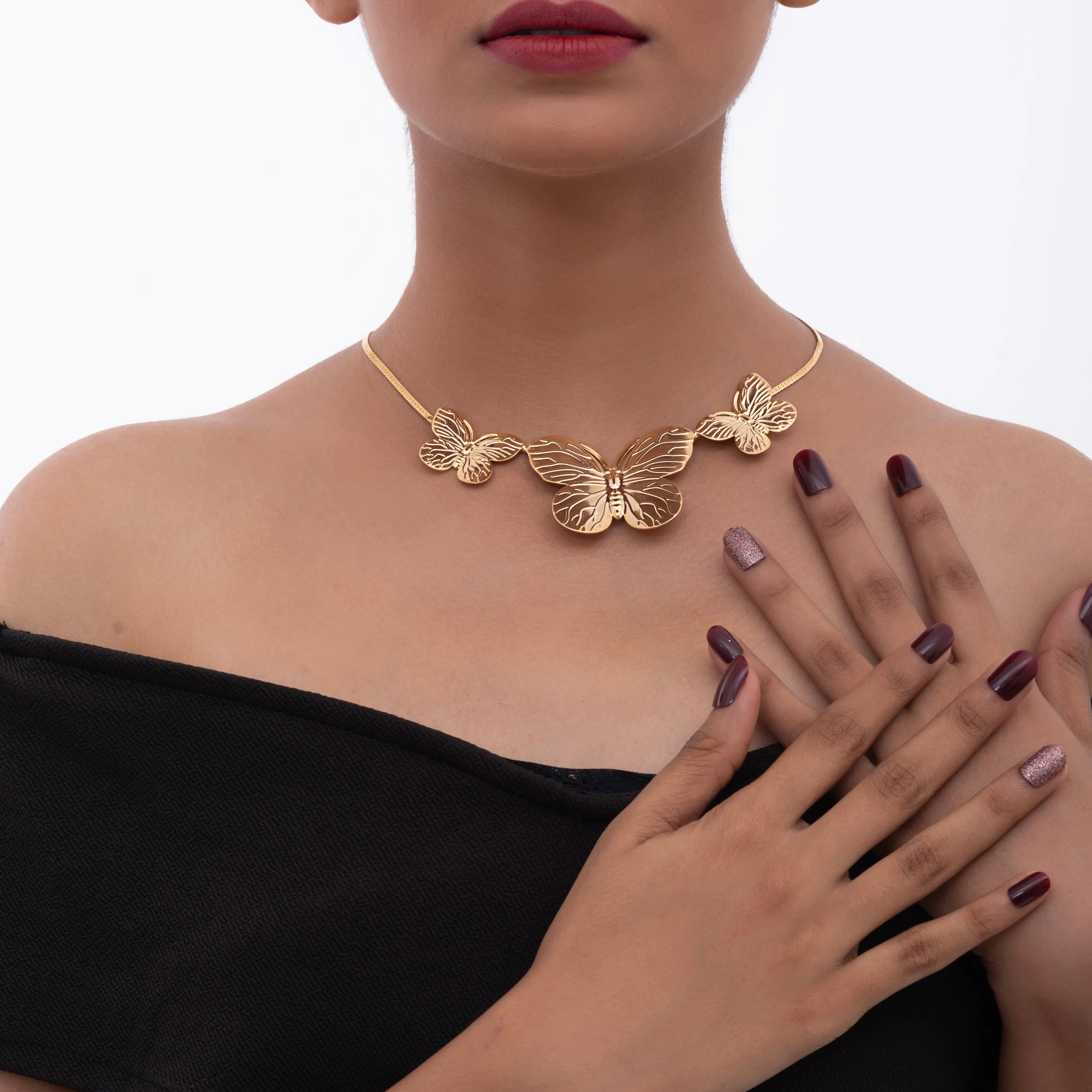 Trio Butterfly Necklace