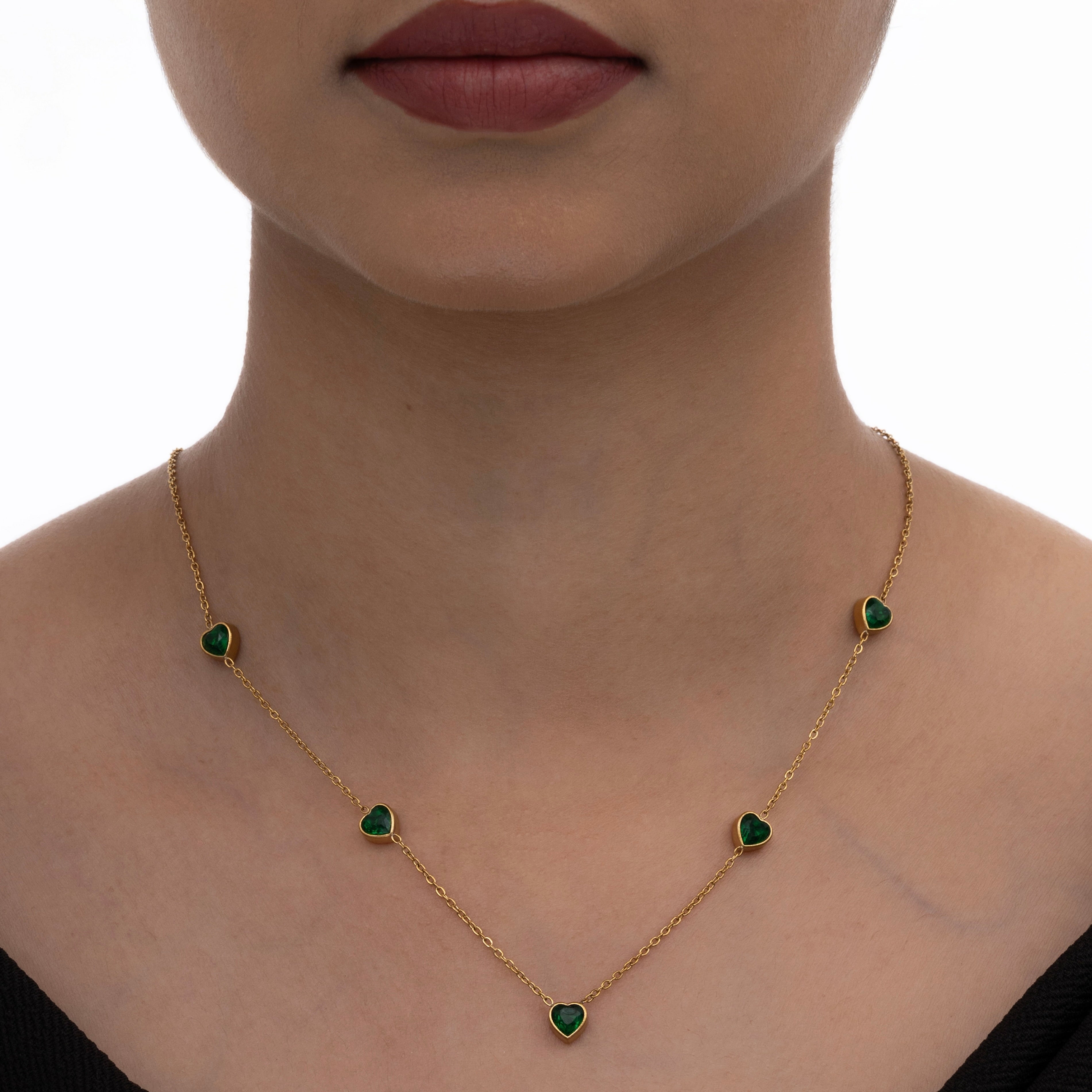 Emerald Heart Necklace