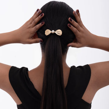 Pearl Bow Hair Tie