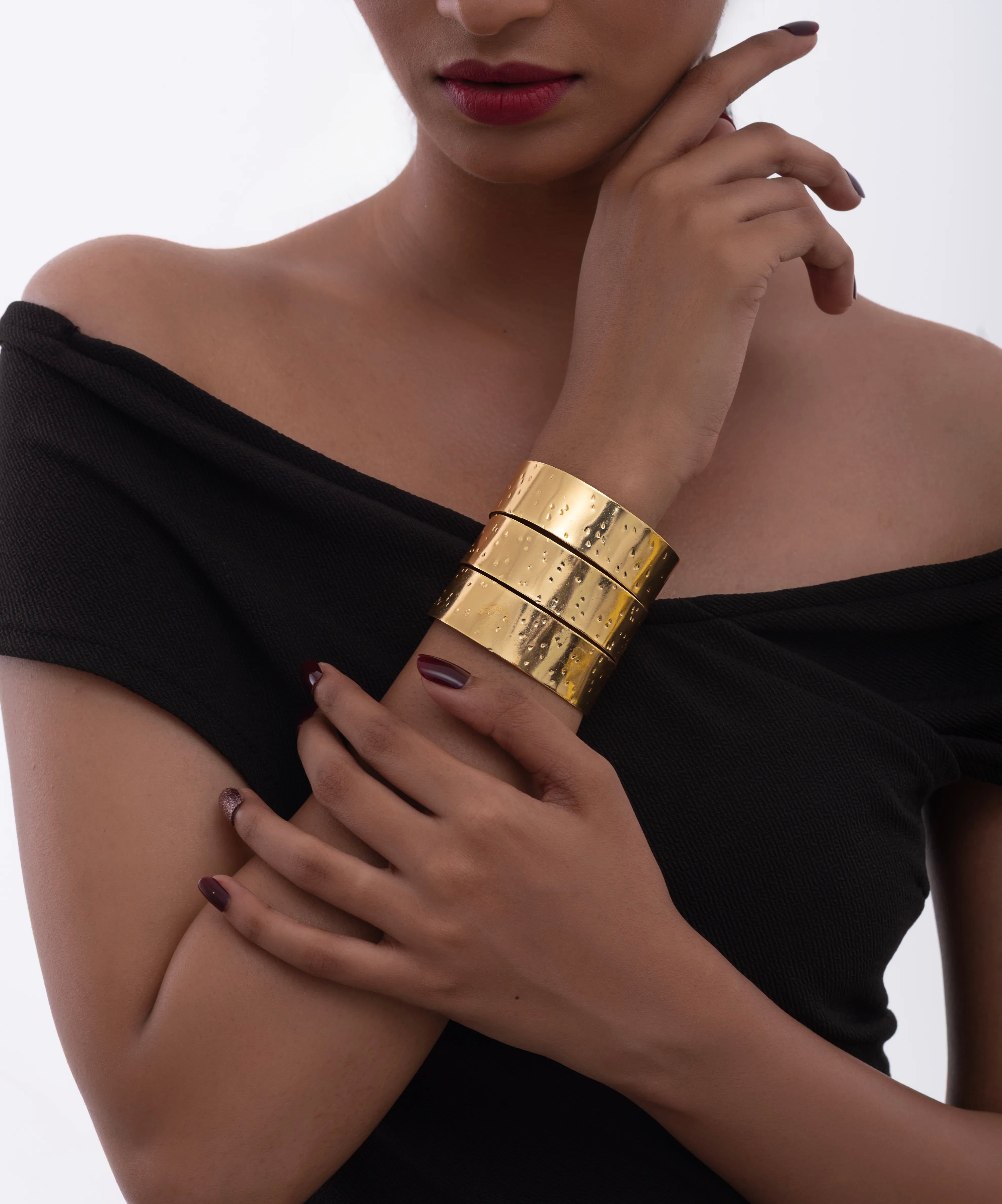 Golden Spiral Trio Cuff