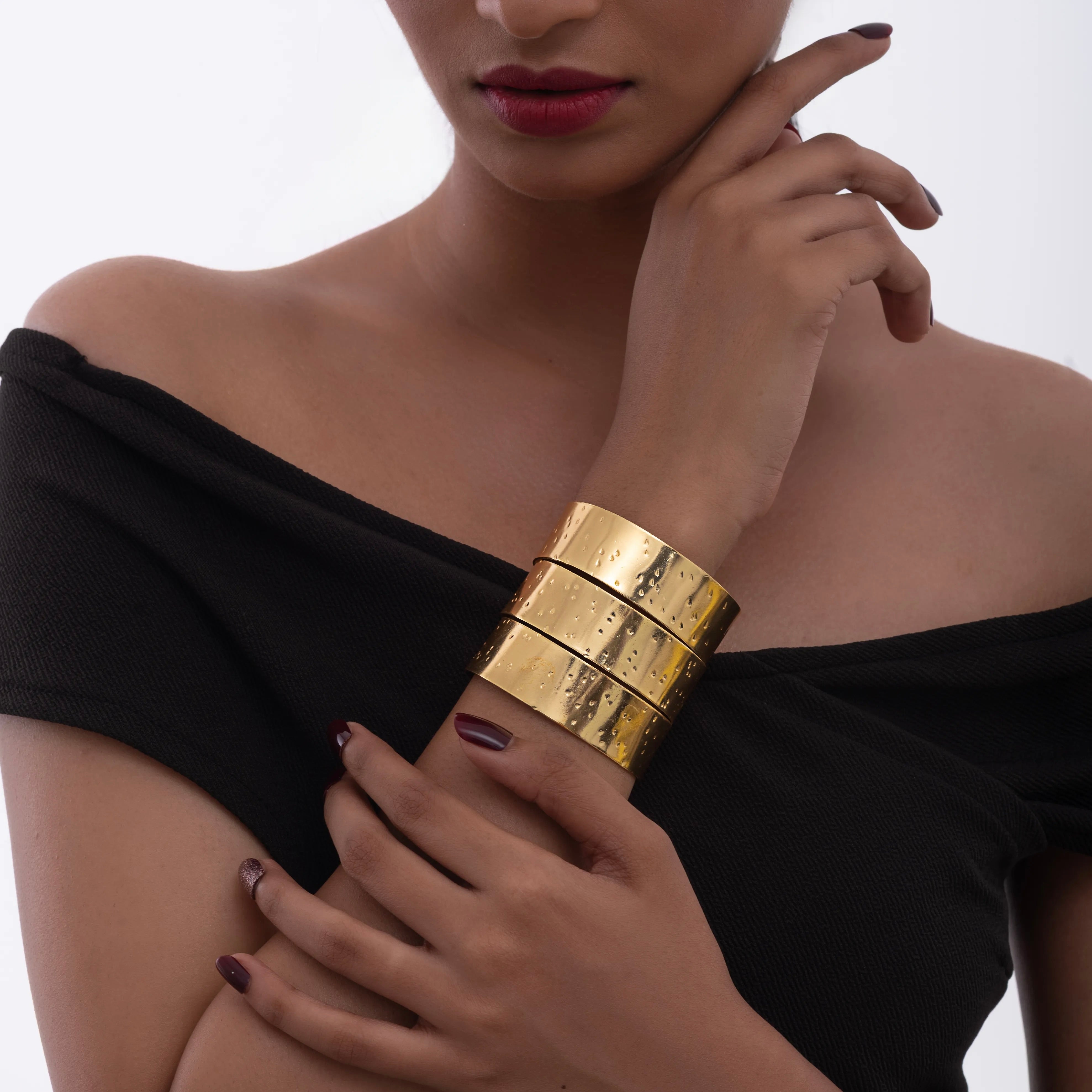 Golden Spiral Trio Cuff