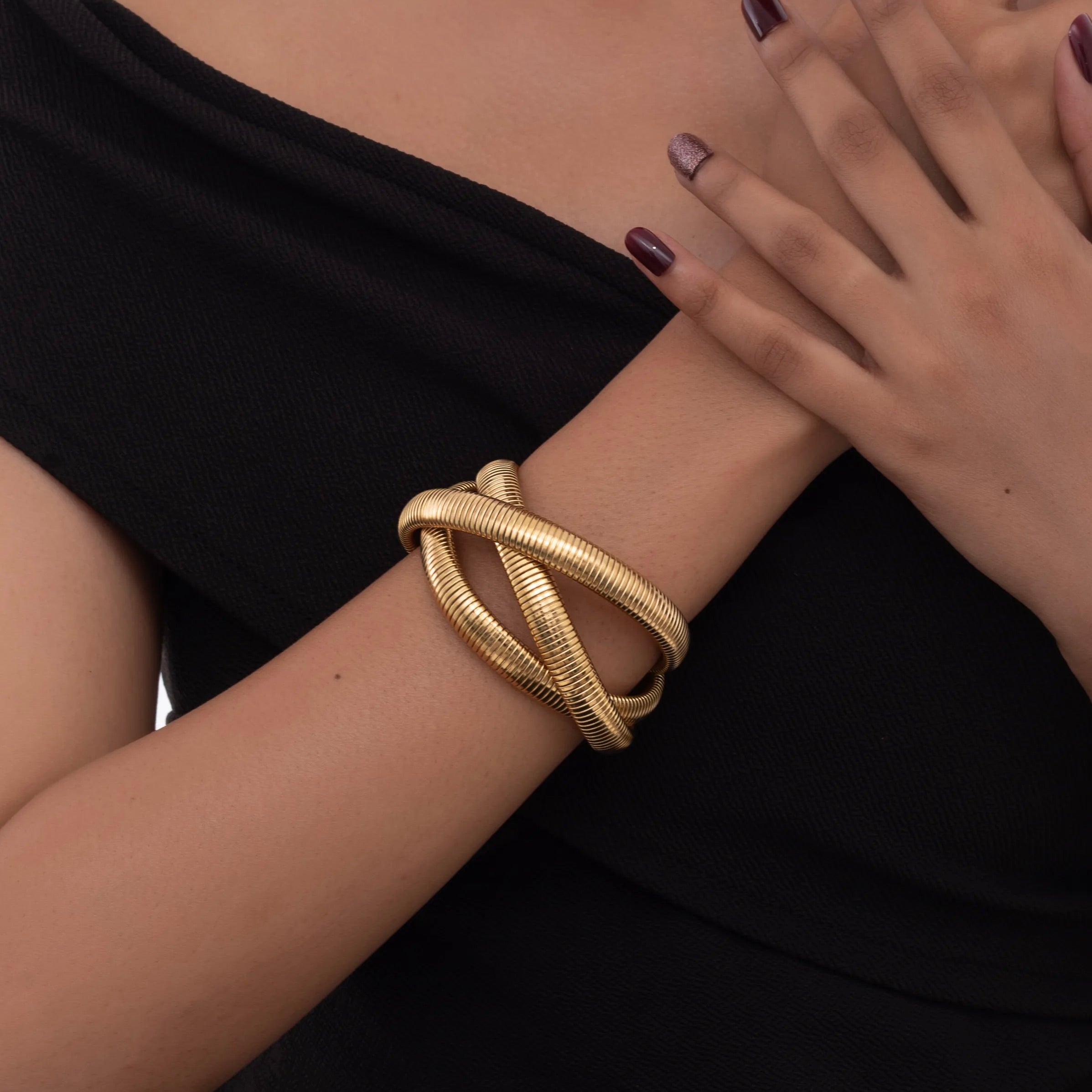 Statement Striped Wrap Bracelet