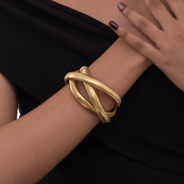 Statement Striped Wrap Bracelet