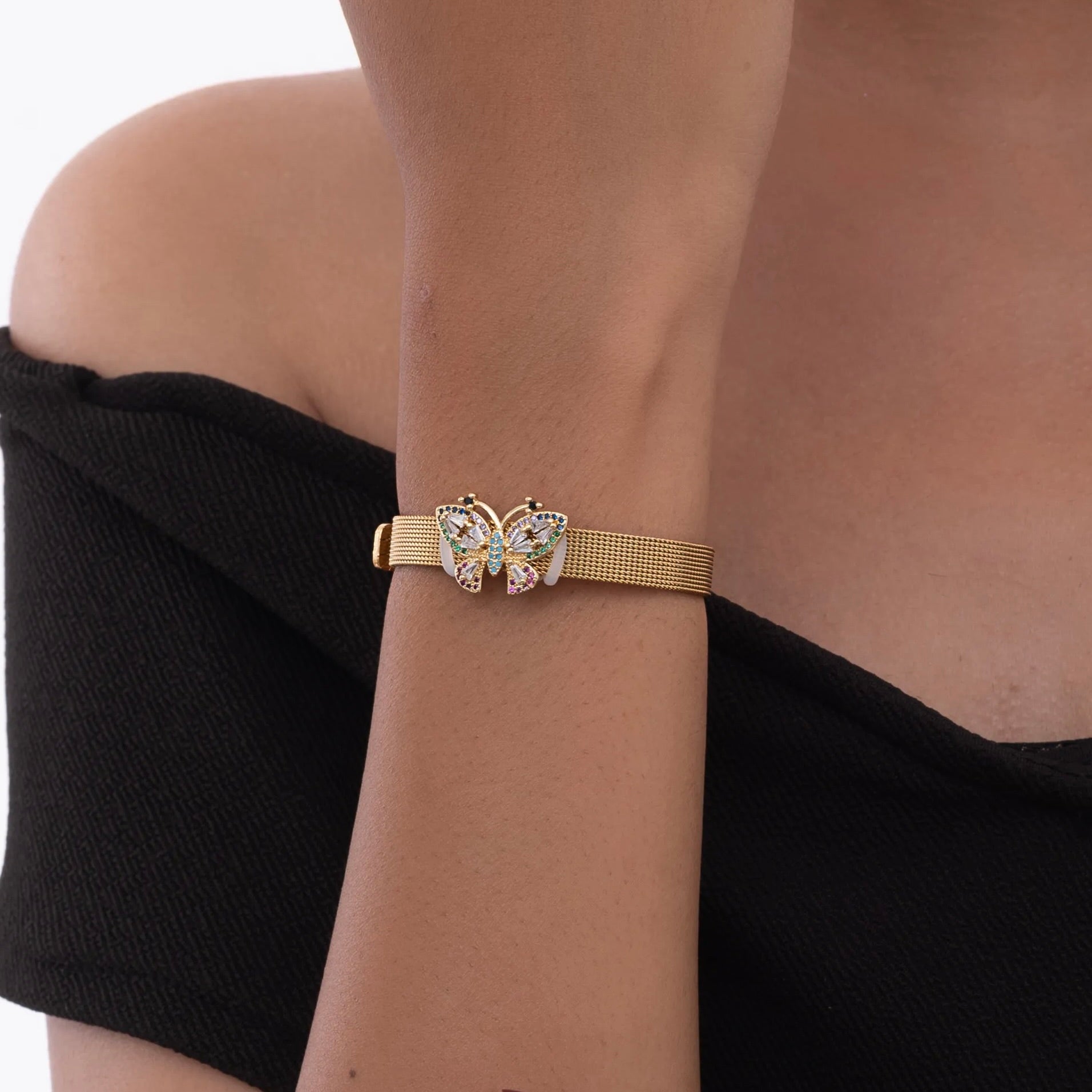 Glitz Butterfly Watch Belt
