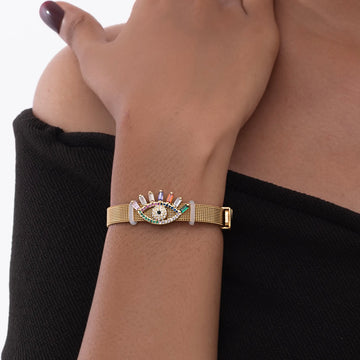 Aura Evil eye watch belt