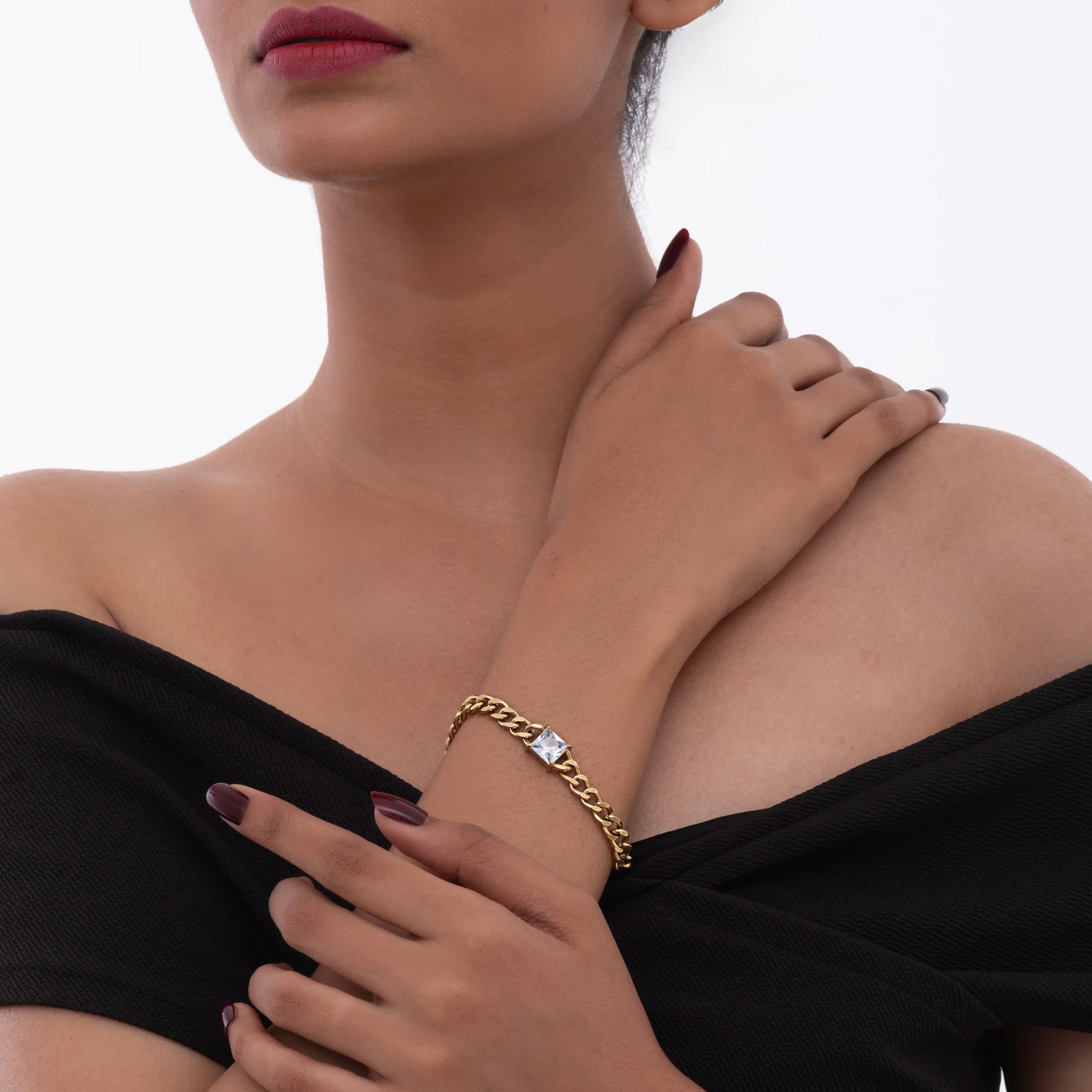 Minimalist White Gem Bracelet