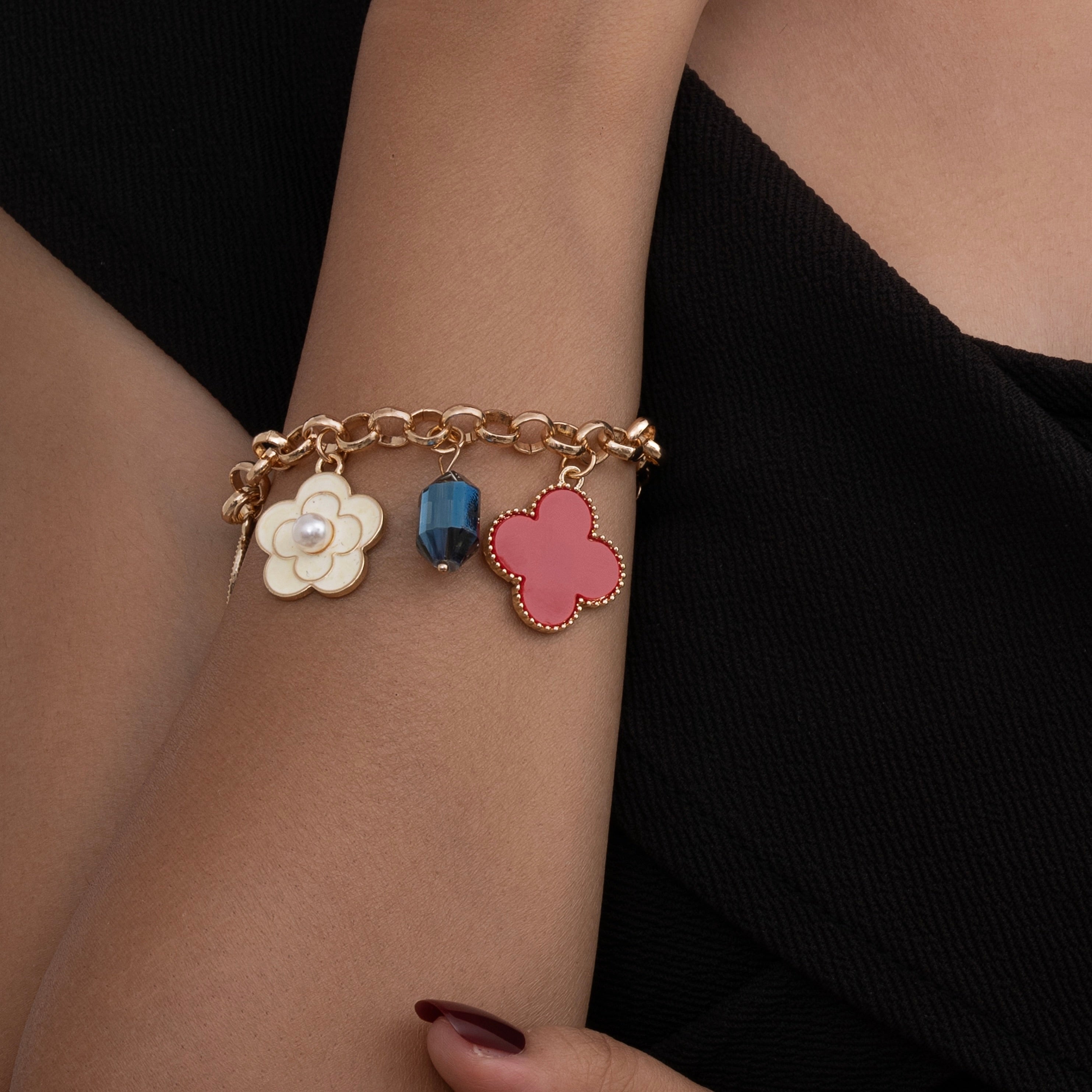 Butterfly Clover charm Bracelet