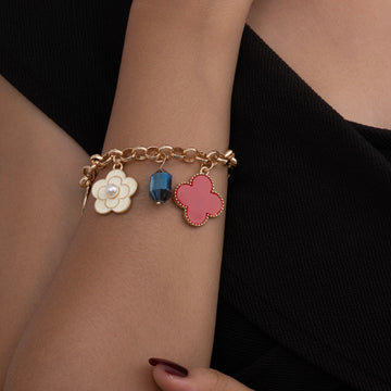 Butterfly Clover charm Bracelet