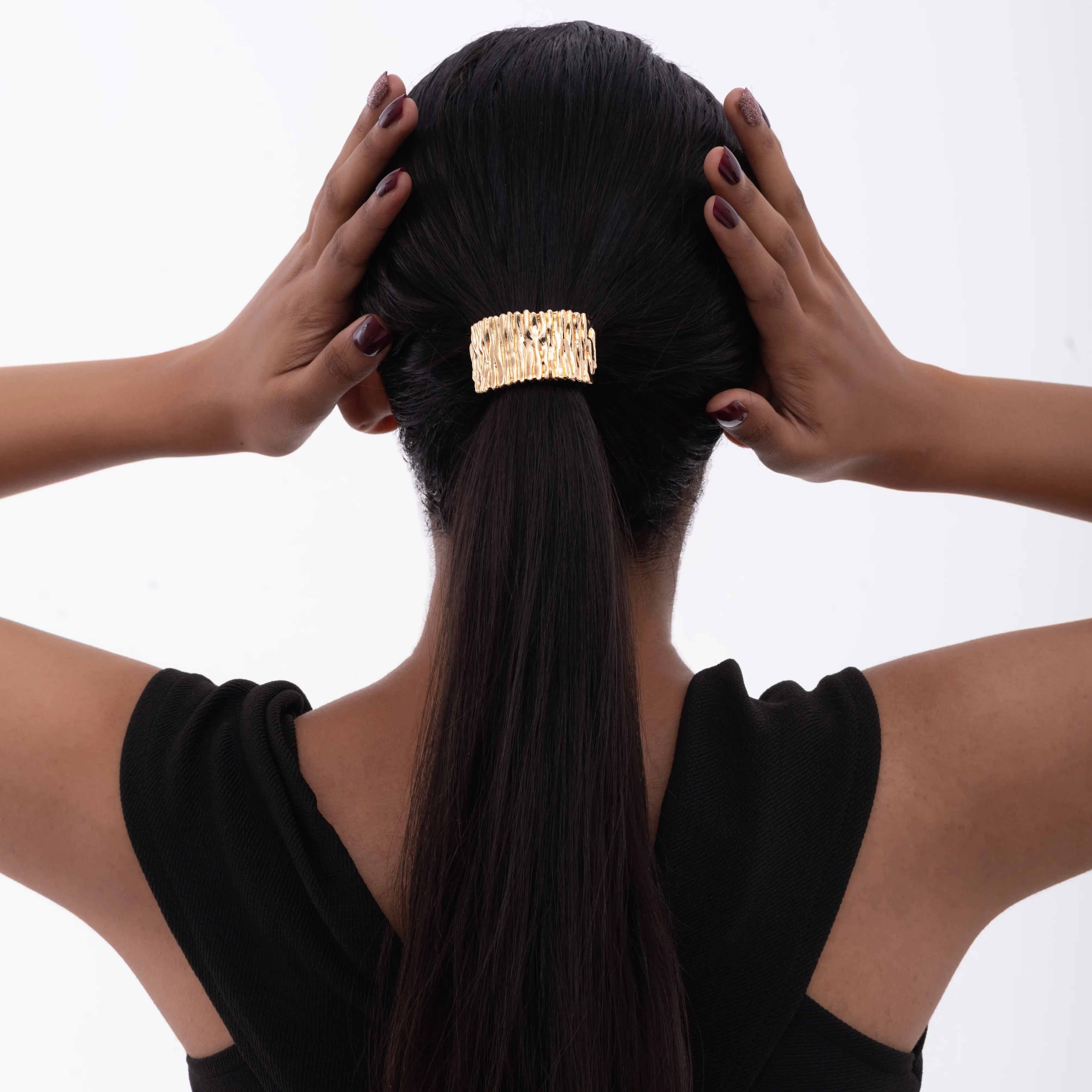 Gold Bark Hair Tie