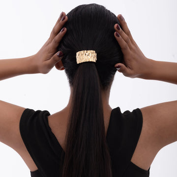 Gold Bark Hair Tie