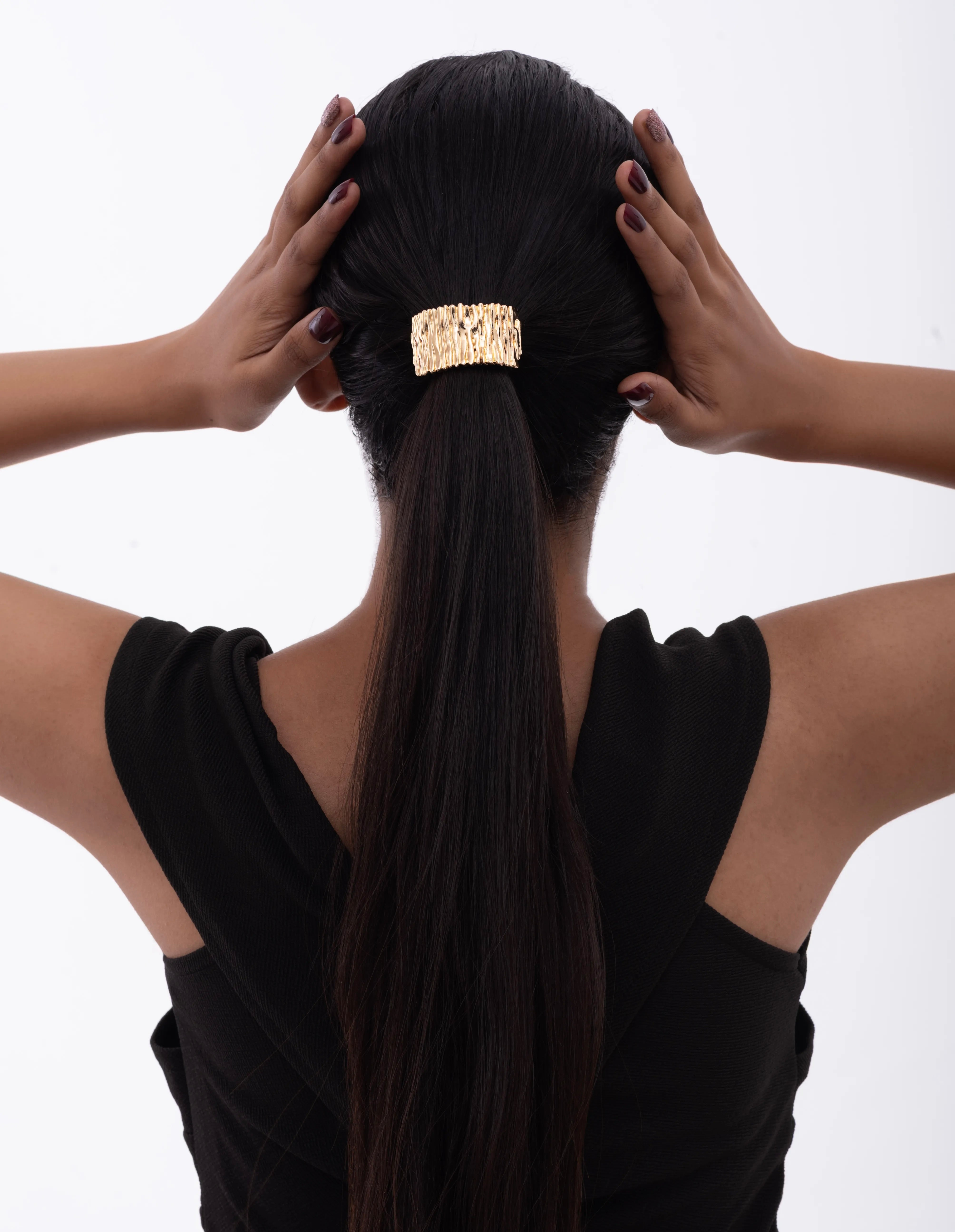 Gold Bark Hair Tie