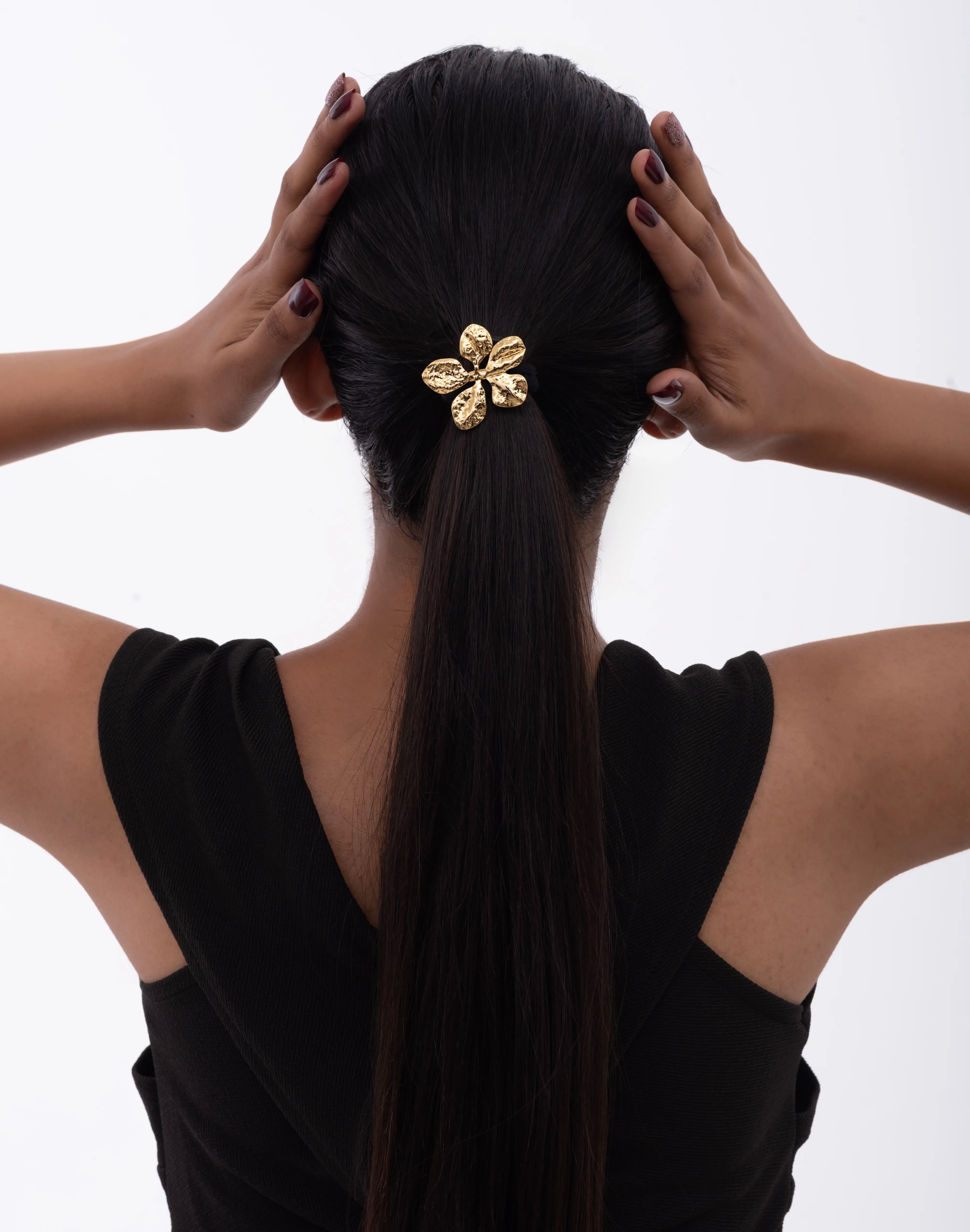 Textured Flower Hair Tie