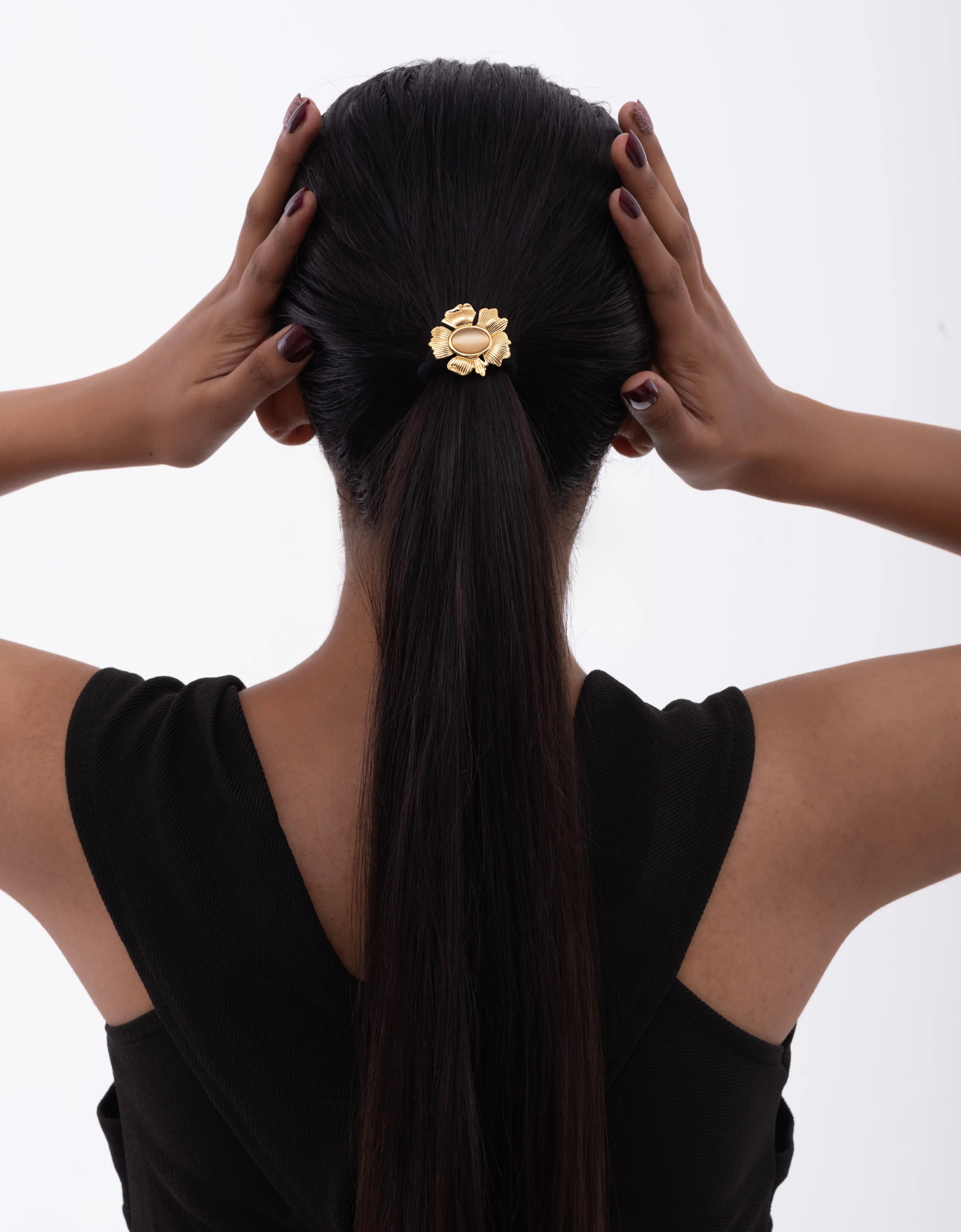 Floral Stone Hair TIE