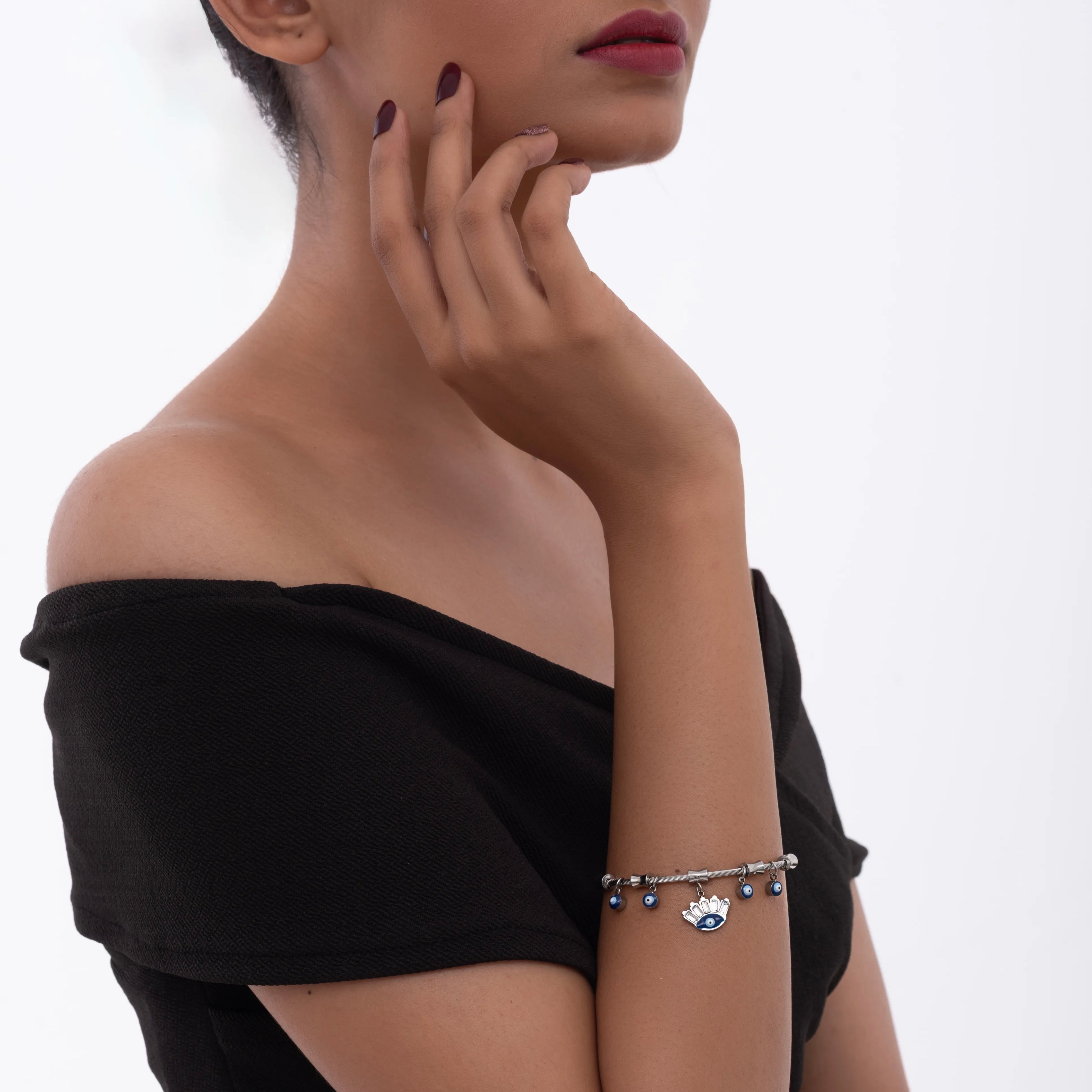 Silver Enchanted Evil Eye Bracelet