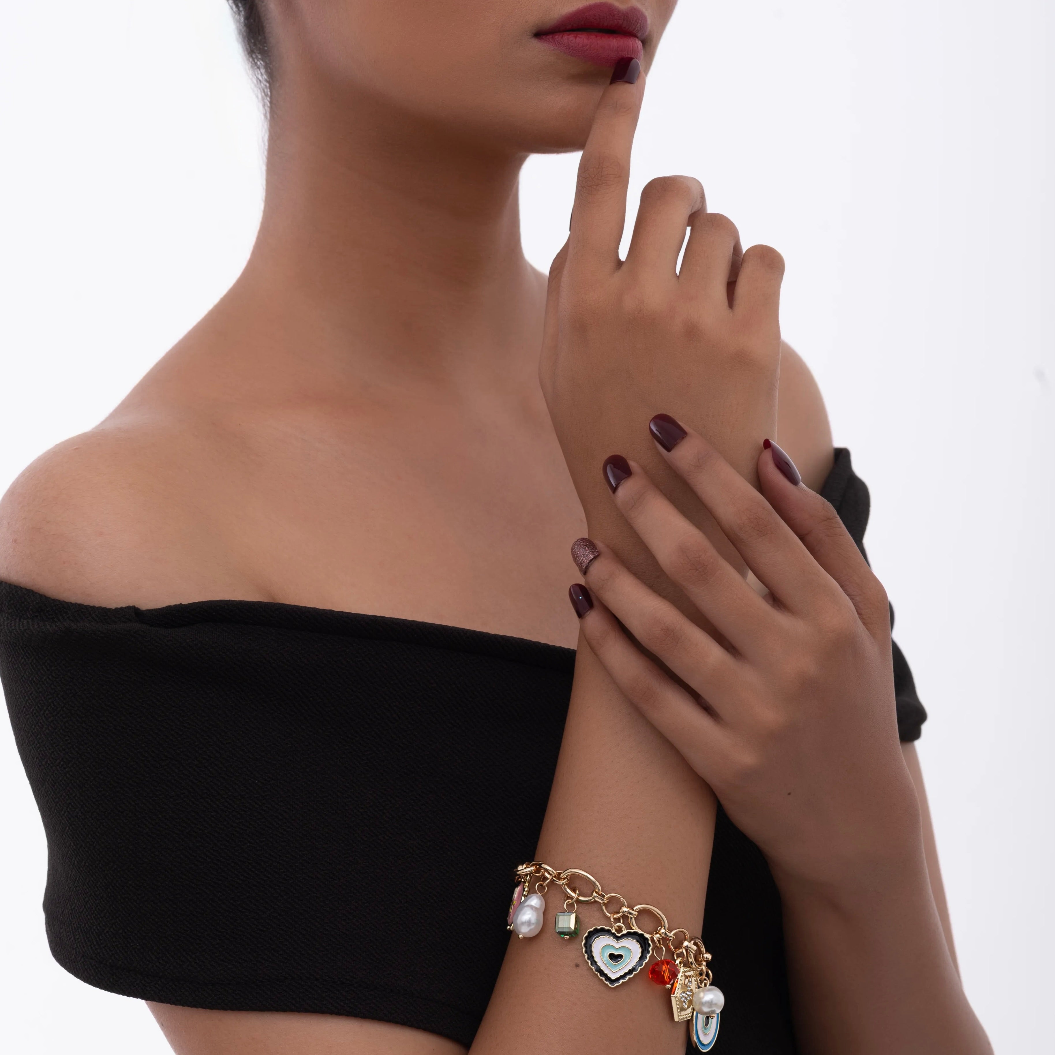 Sacred Heart Evil Eye Bracelet