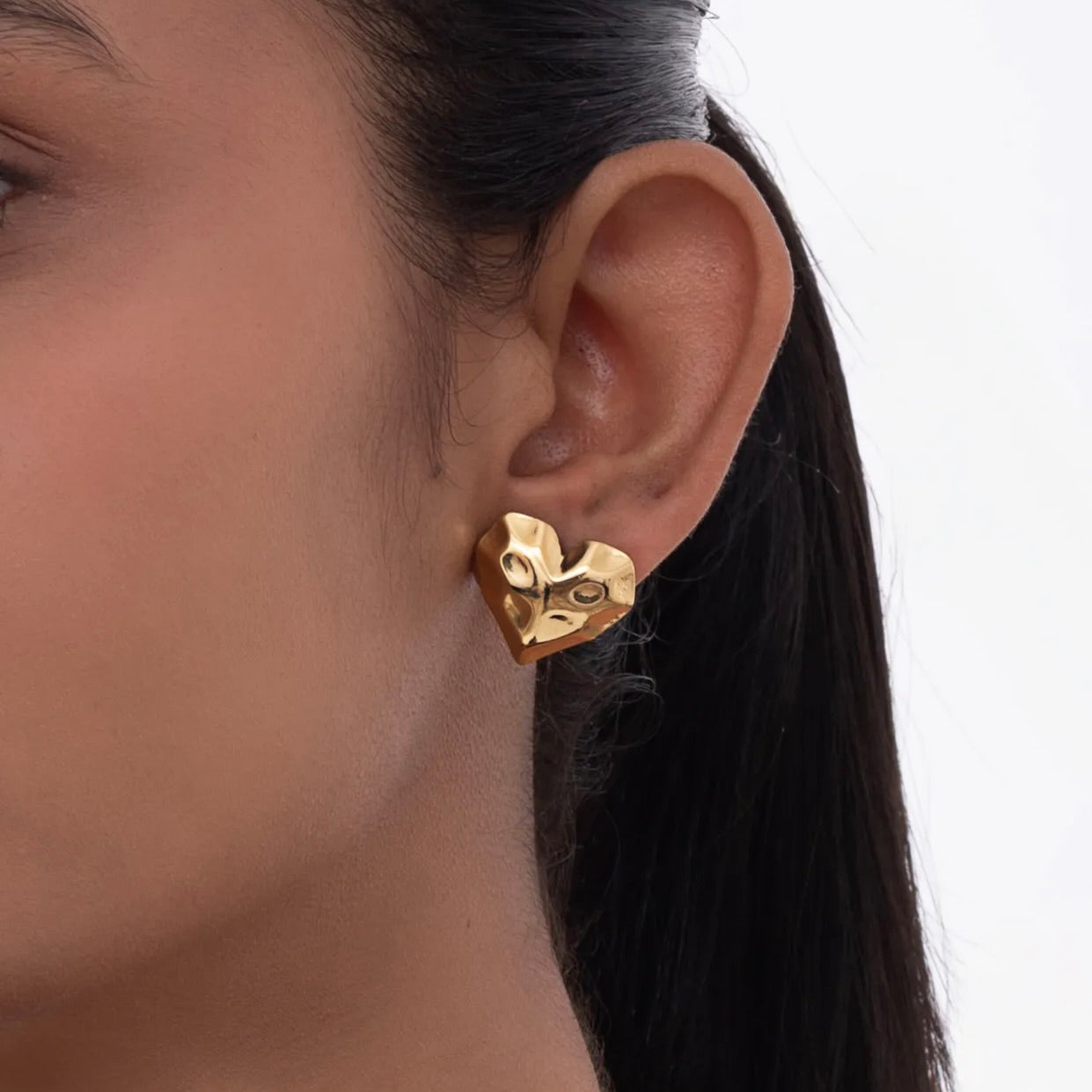 Radiant Gold Stud Earrings