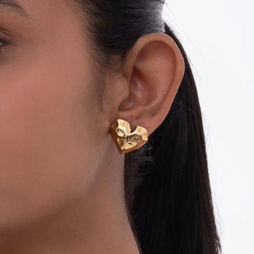 Radiant Gold Stud Earrings