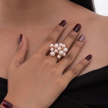 Eternal Pearl Cluster Ring