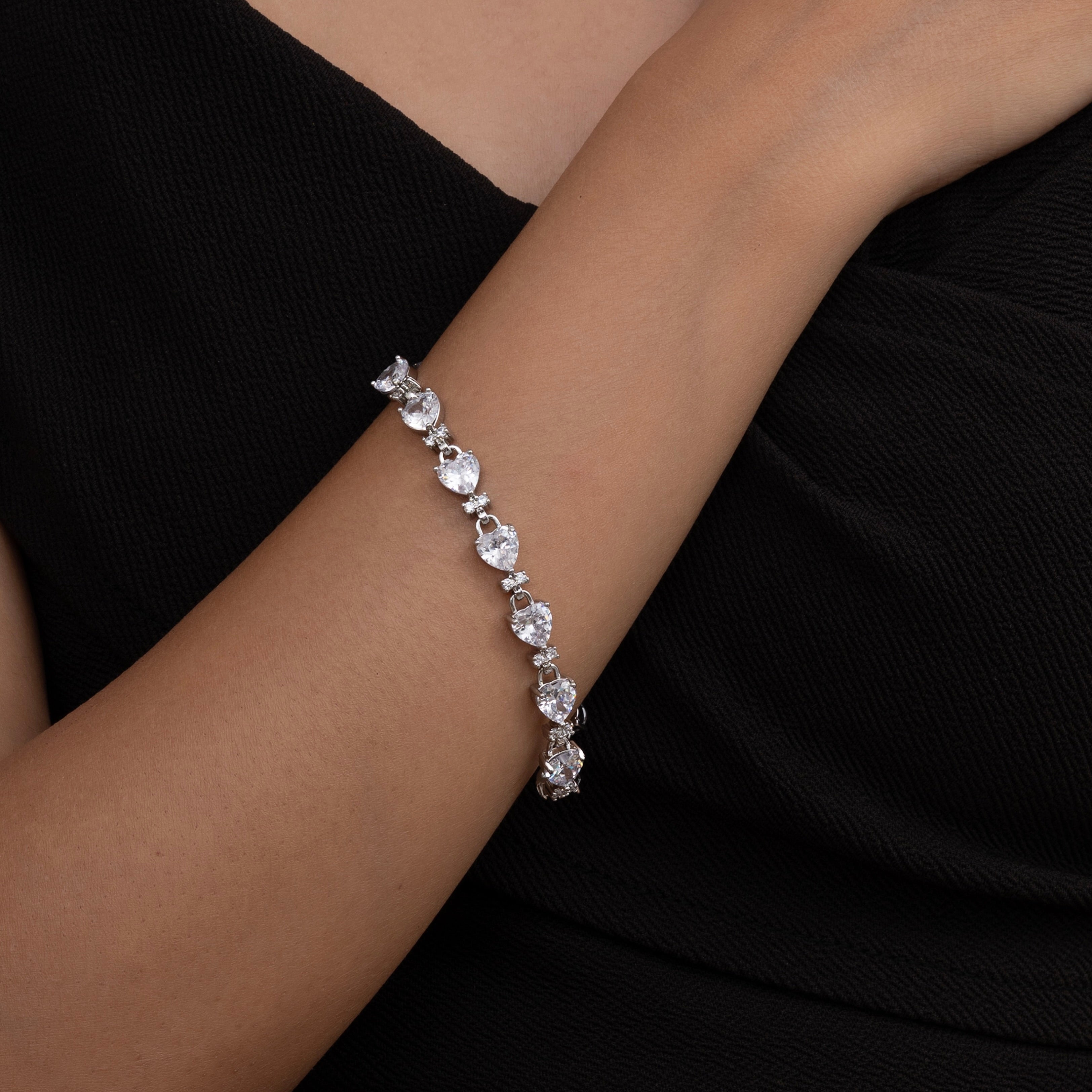 Heartline Tennis Bracelet
