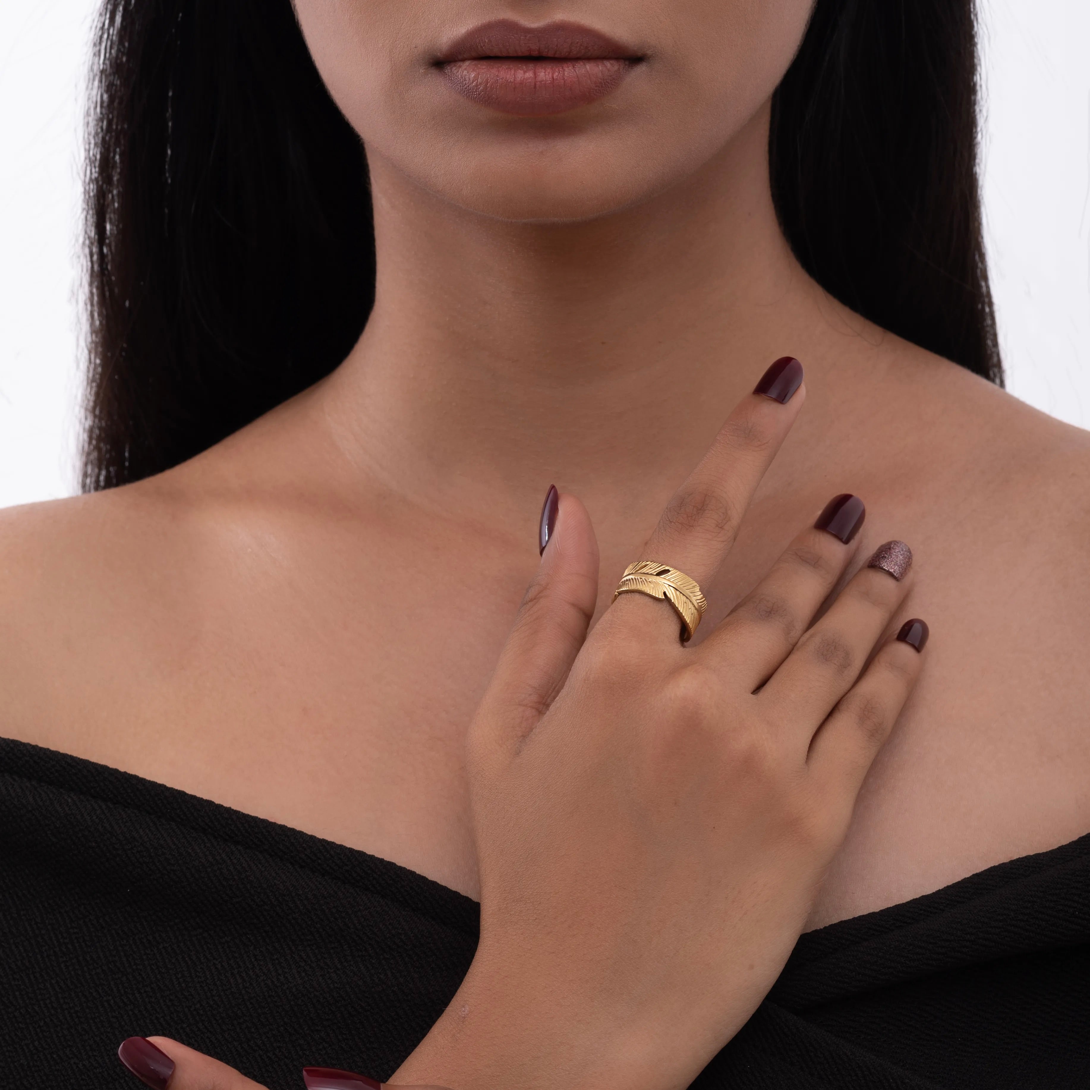 Golden Leaf Ring