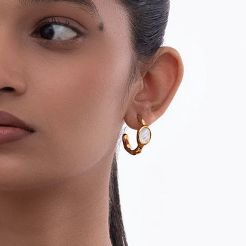 Crystal Crescent Hoops