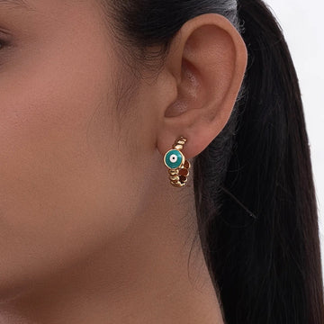 Evil Eye Hoop Earrings