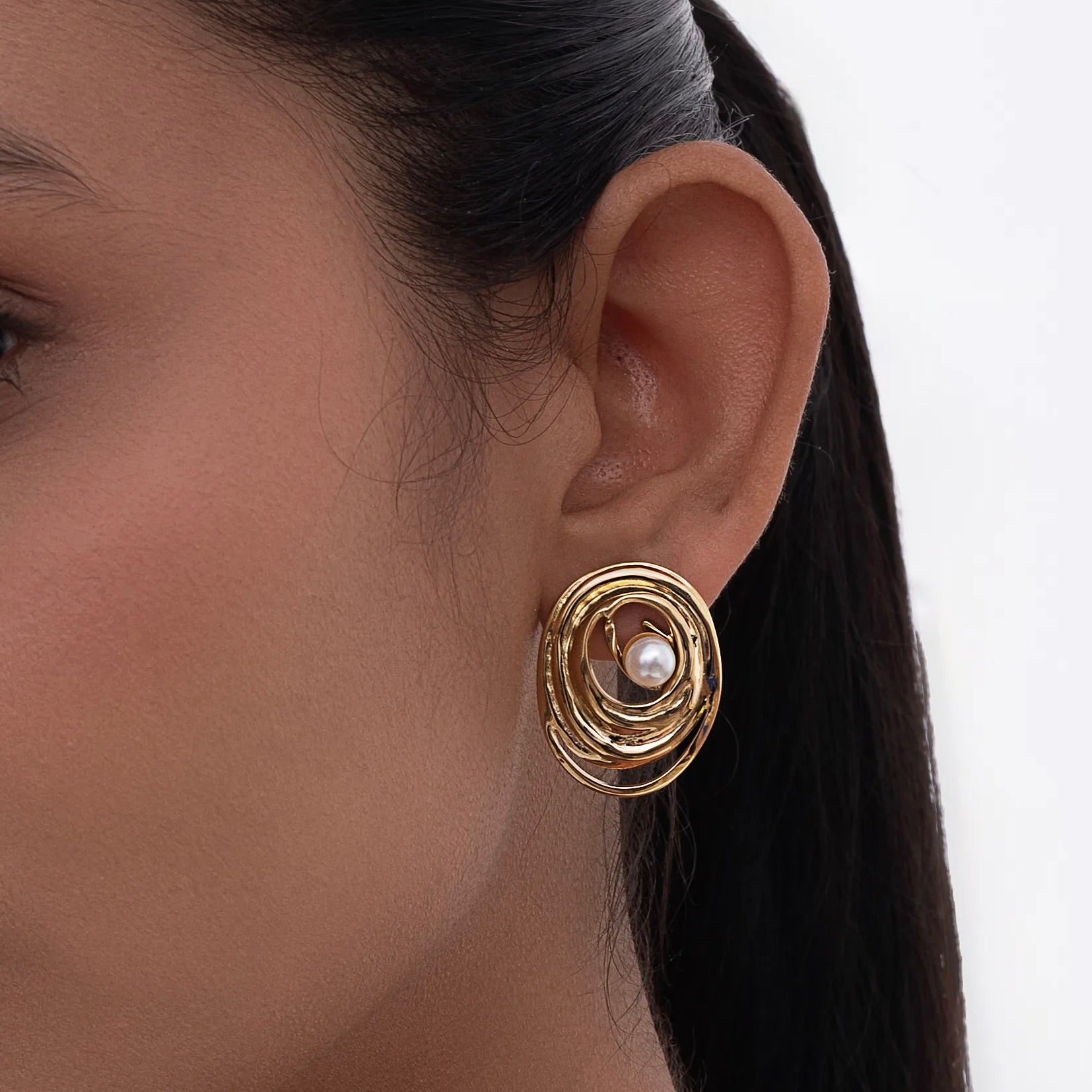 Pearl Swirl Earrings