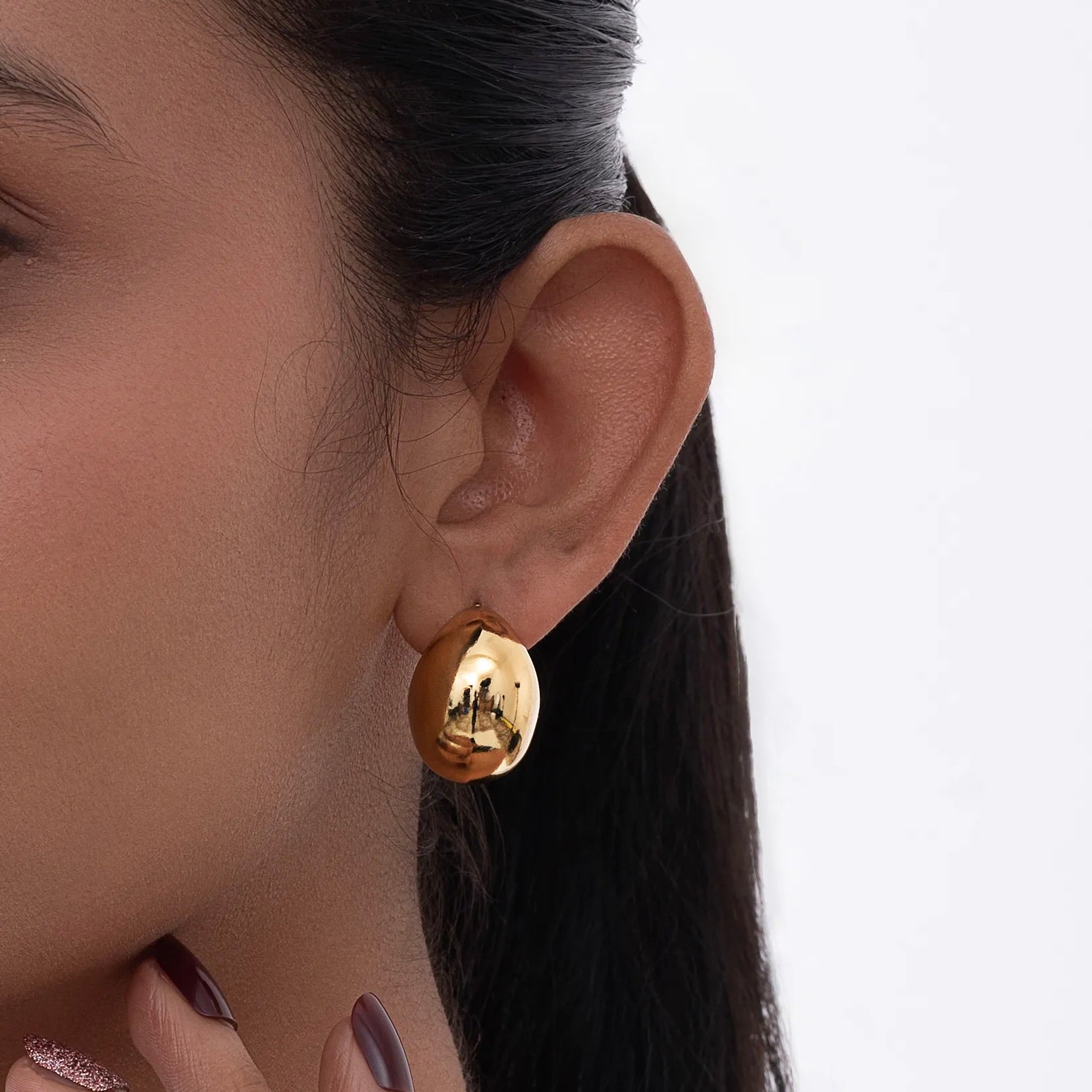 Dainty Semi Hoop Earrings