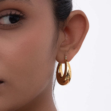 Gleaming Gold Hoops