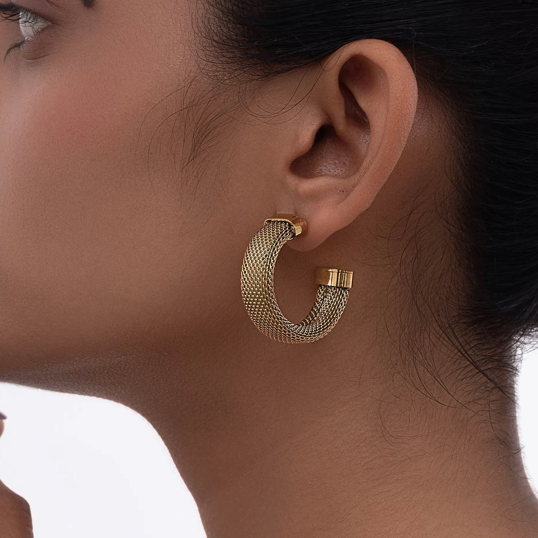 Chunky Half Hoop Earrings