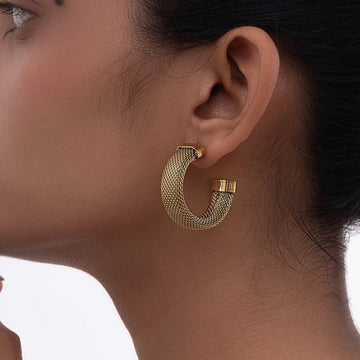 Chunky Half Hoop Earrings