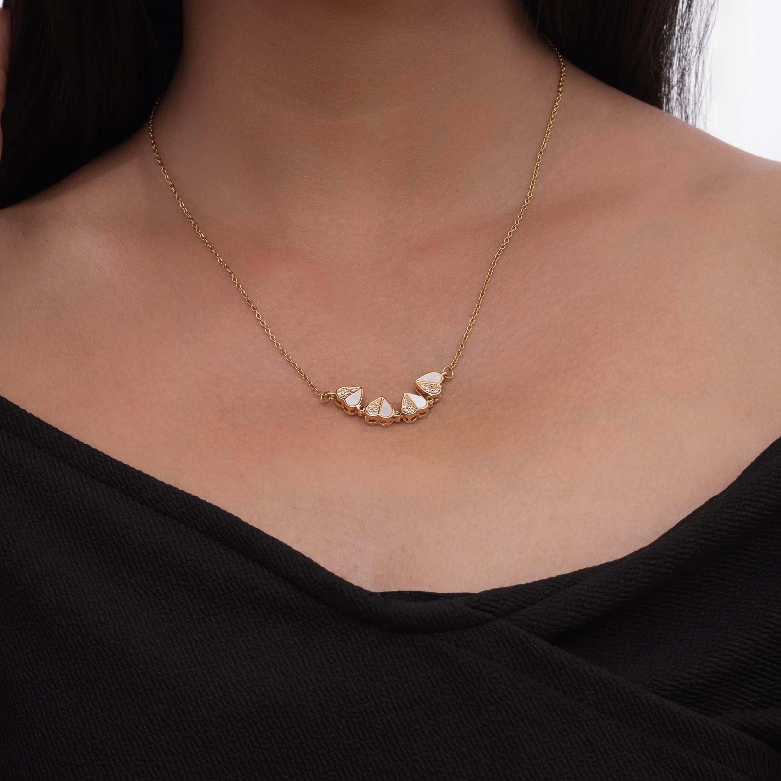 Chic 4 Hearts Necklace