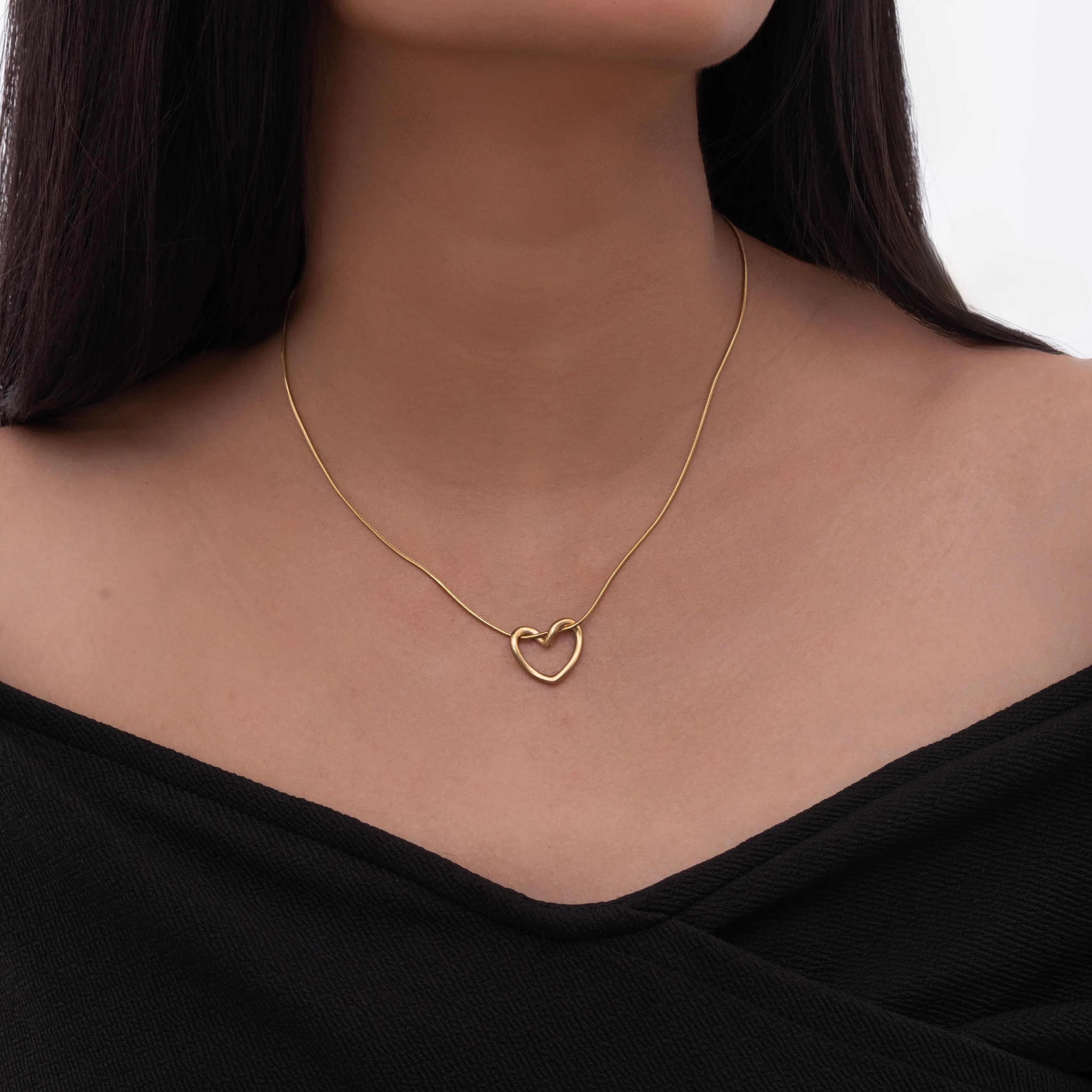 Hollow Heart Necklace