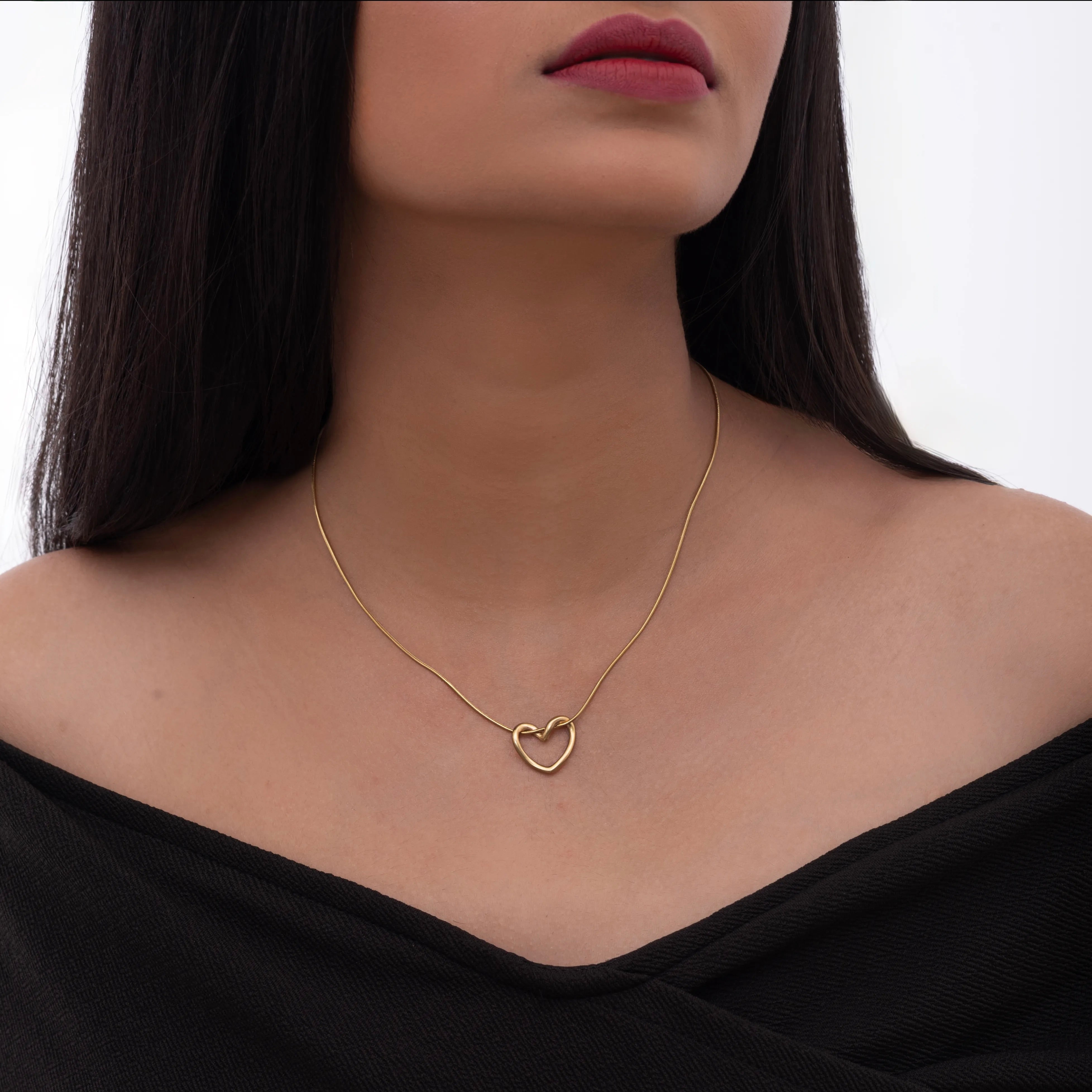 Hollow Heart Necklace