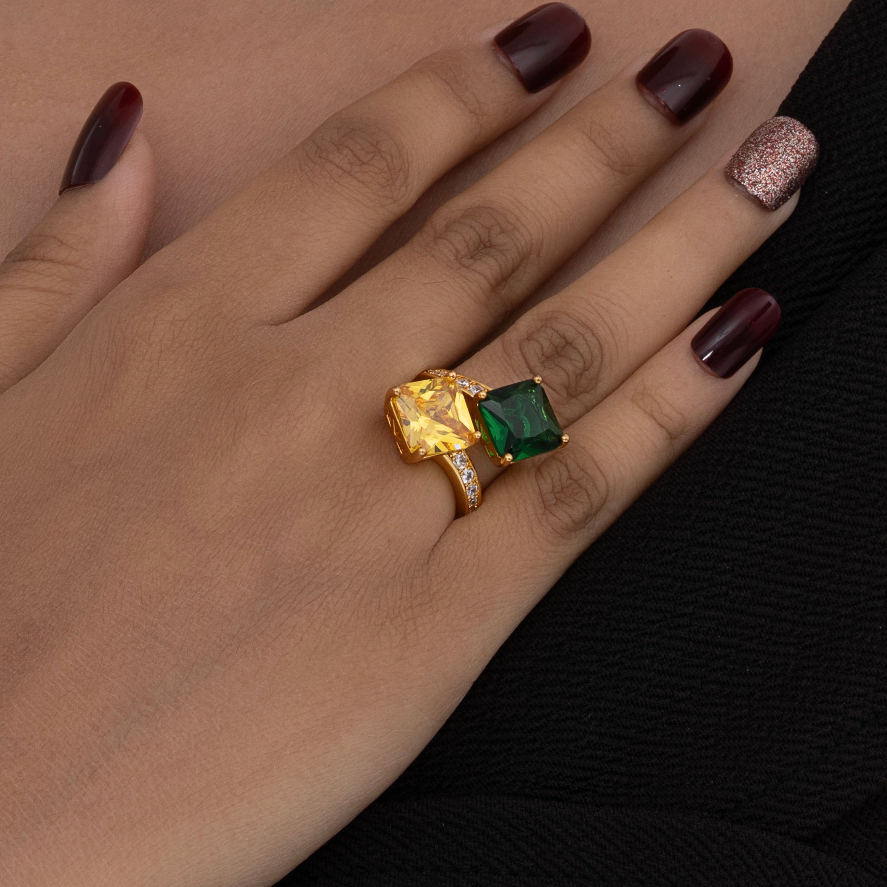Emerald Flame Ring