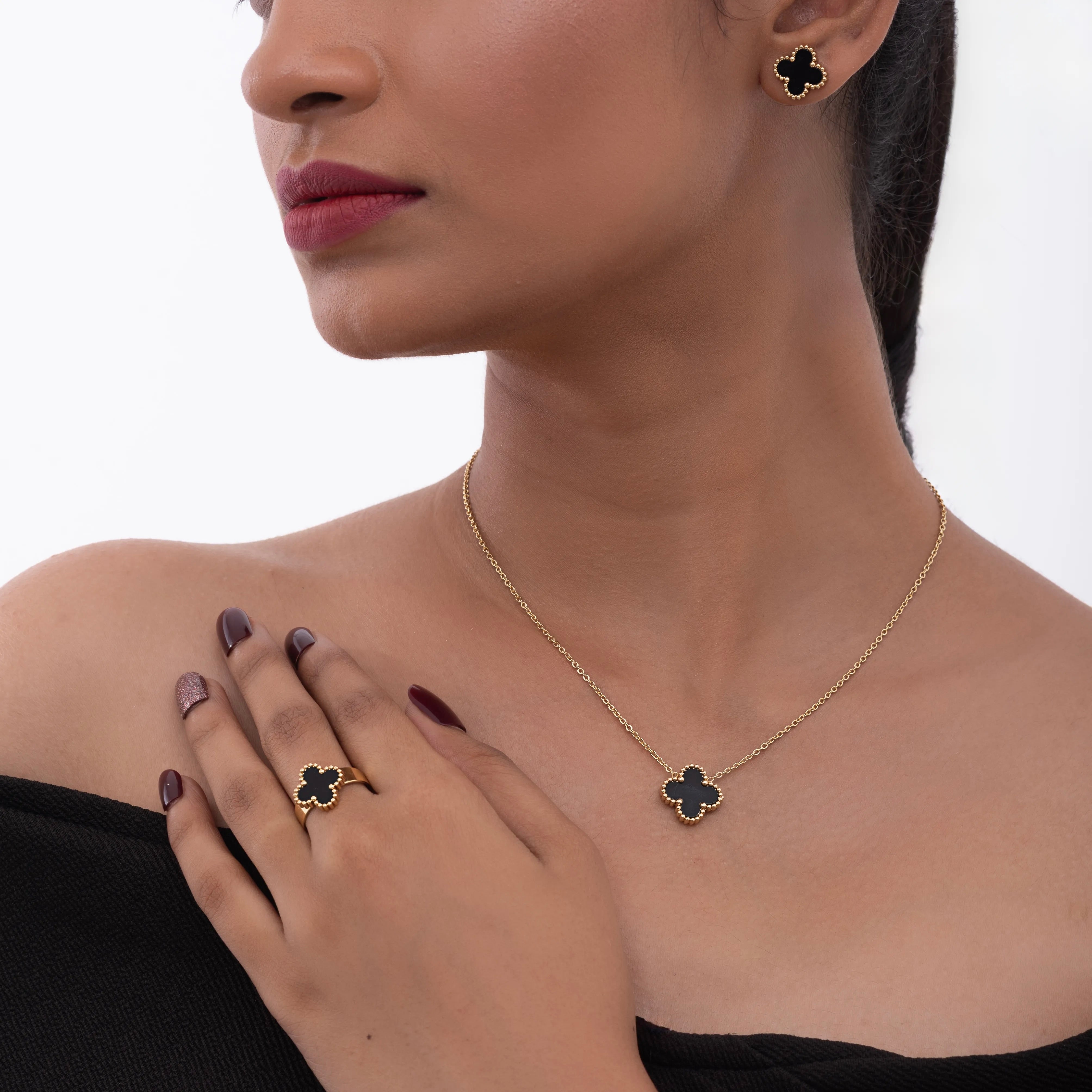 Black Clover Trio Jewelry Set