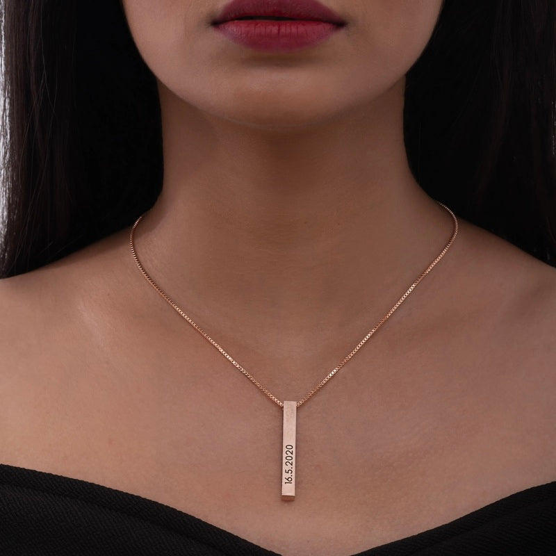 Personalized Memory Bar Necklace