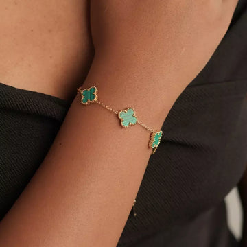Green Clover Cascade Bracelet