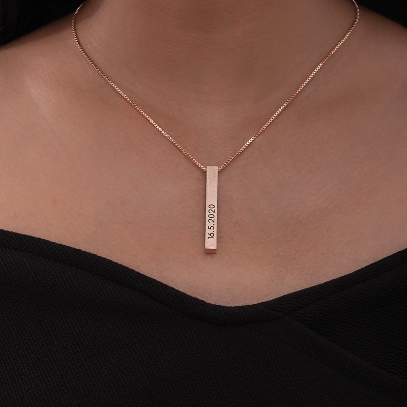 Personalized Memory Bar Necklace