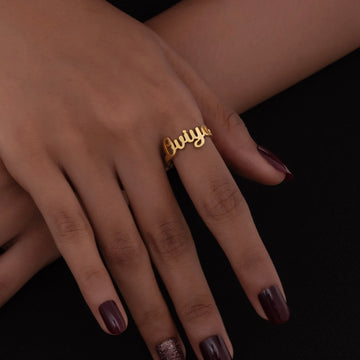 Personalized Single Name Ring