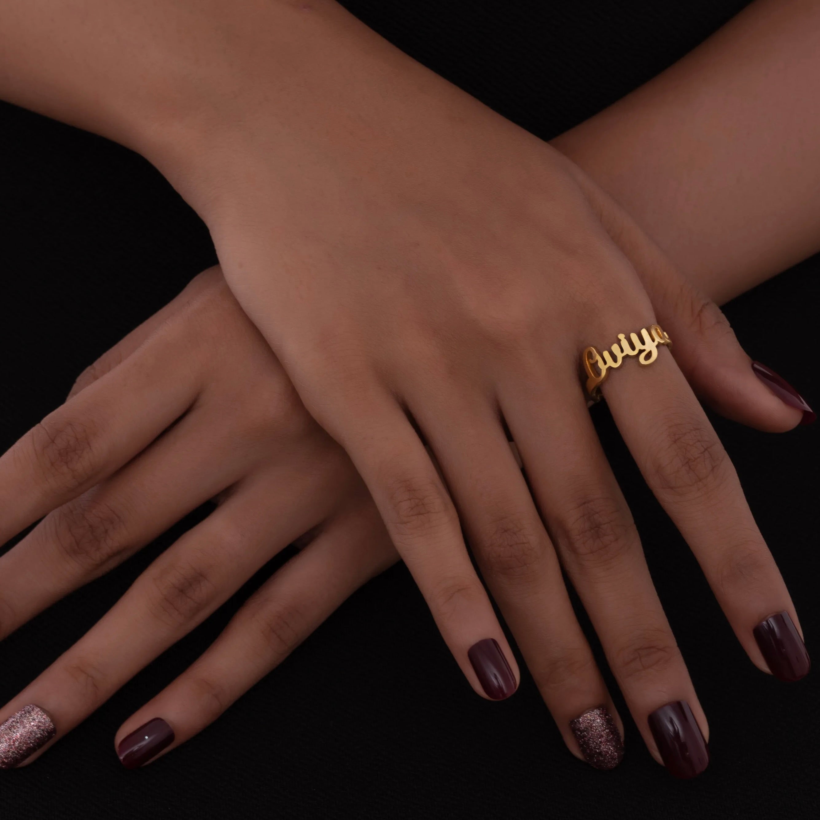 Personalized Single Name Ring