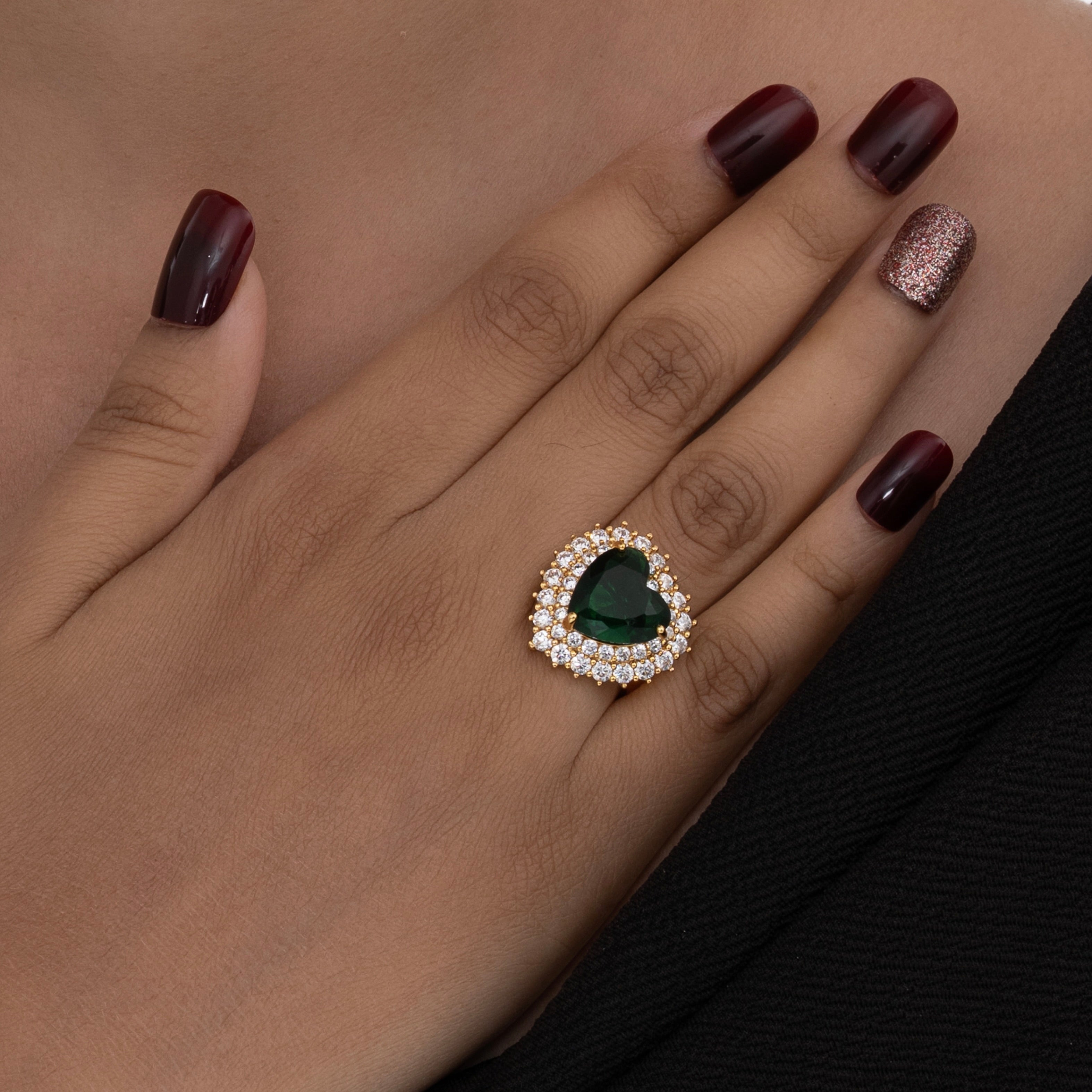 Emerald Love Ring