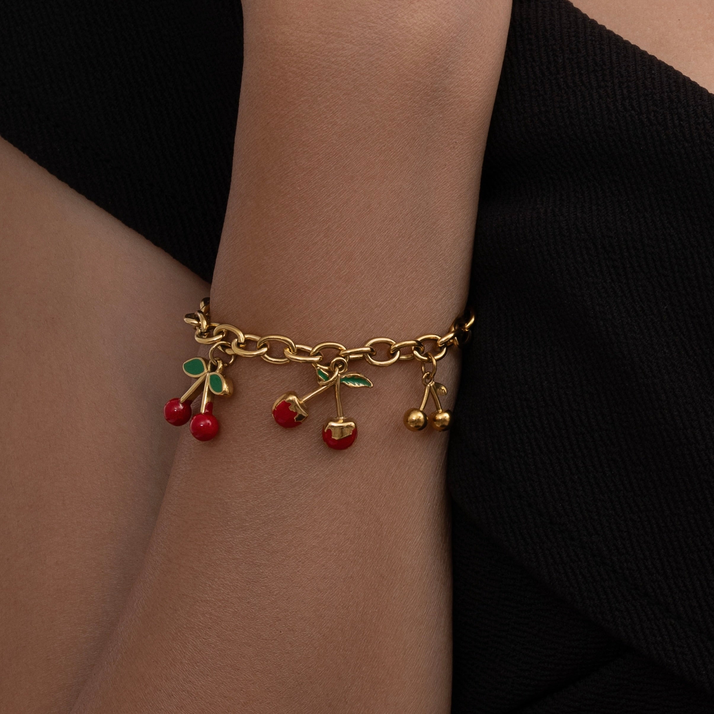 Cherry Kiss Charm Bracelet