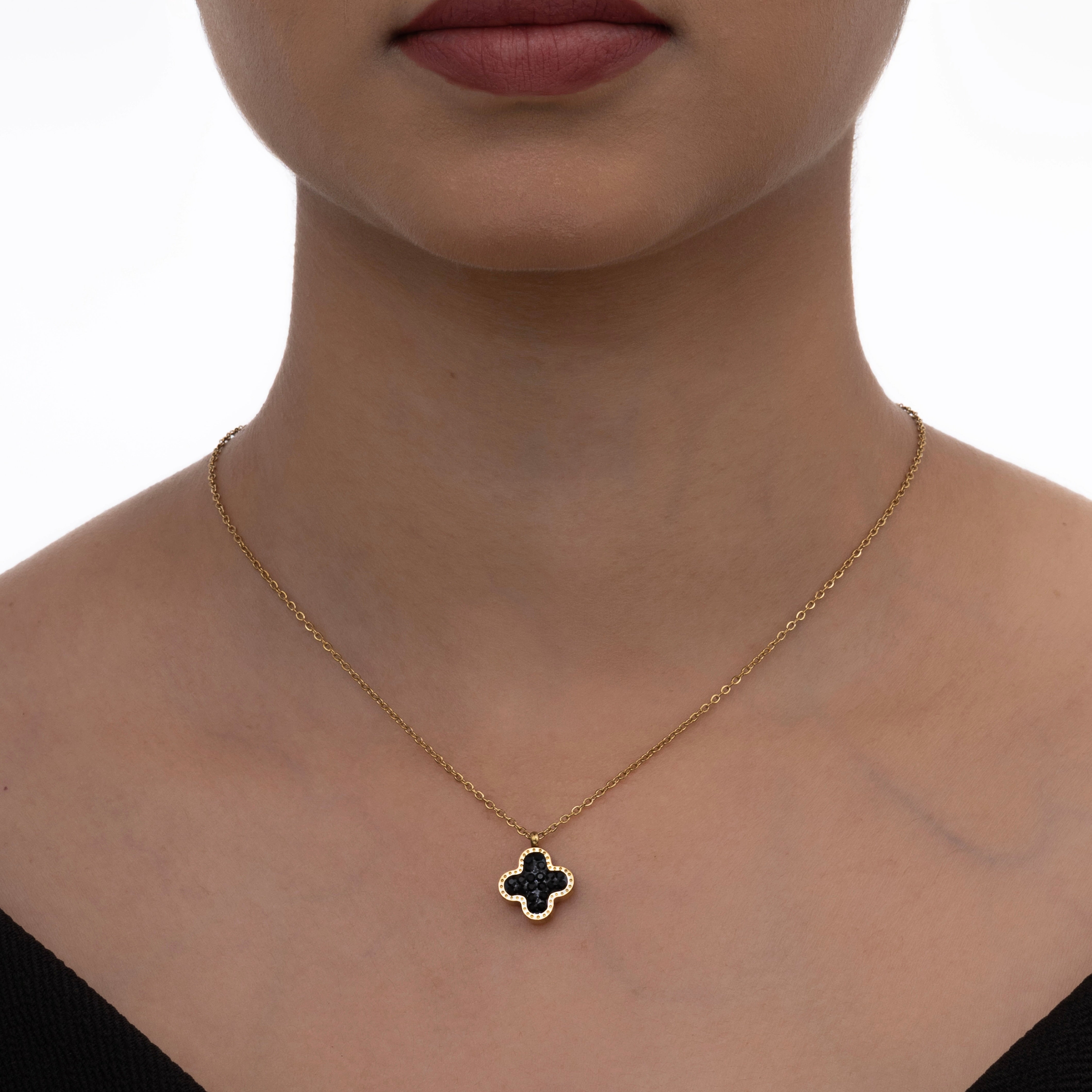 Dual Bliss Clover Necklace