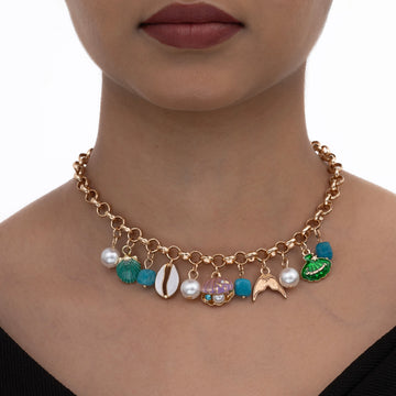 Ocean Whisper Charm Necklace