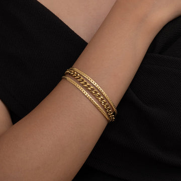 Stacked Gold Chain Bracelet