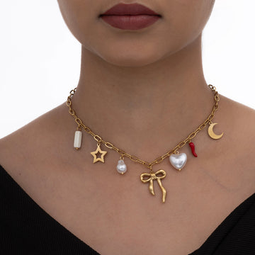 Golden Dreams Charm Necklace