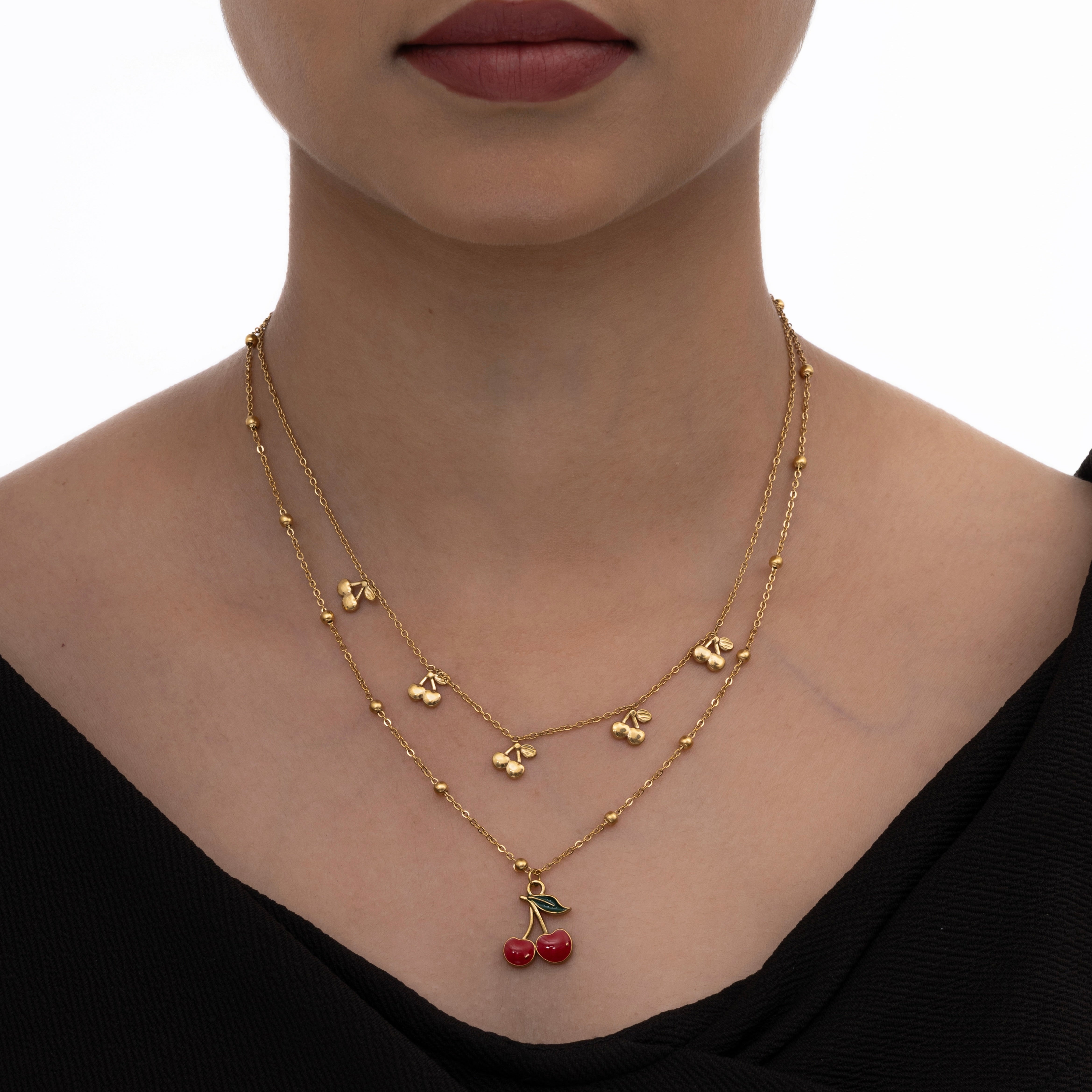 Layered Cherry Necklace