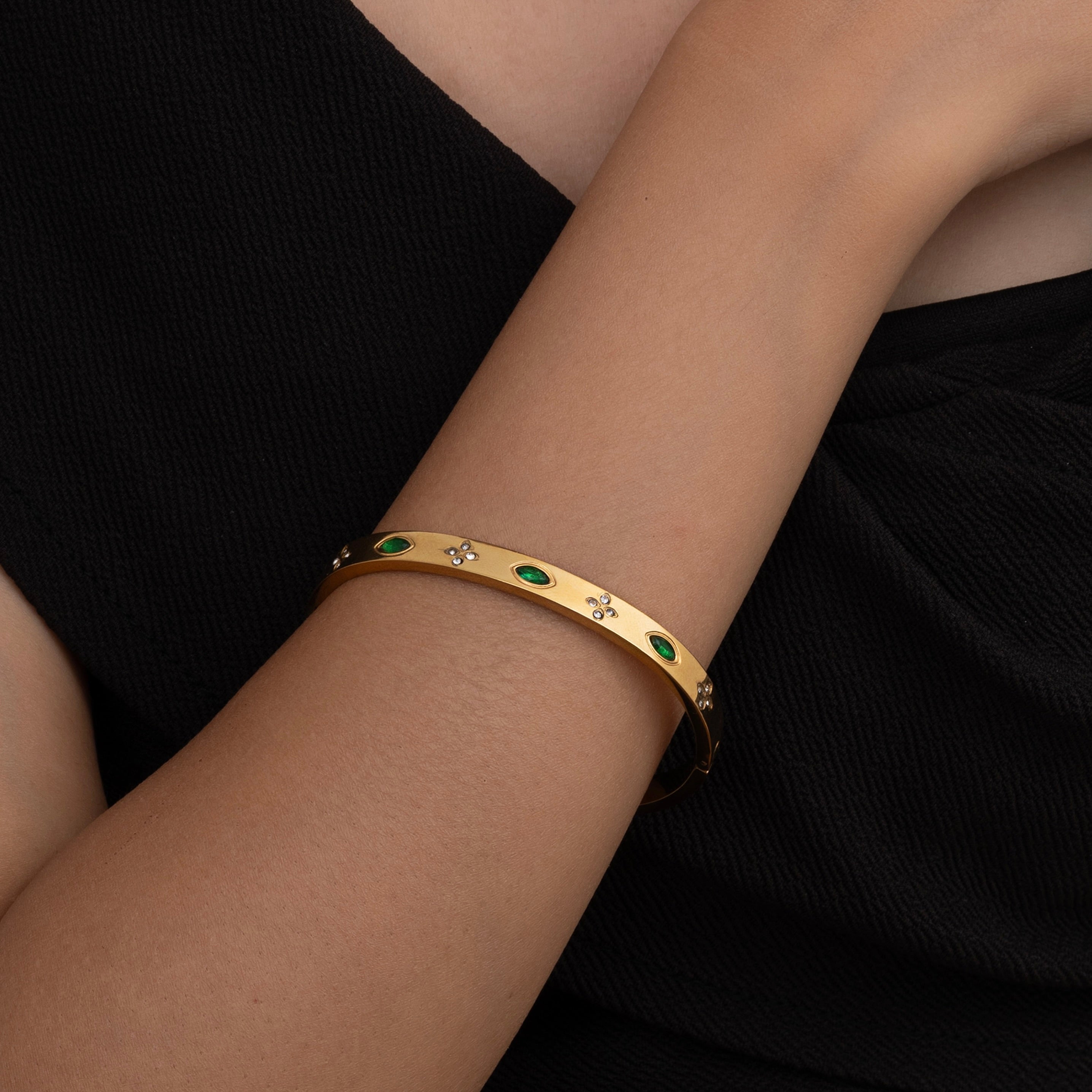 Emerald Bloom Cuff