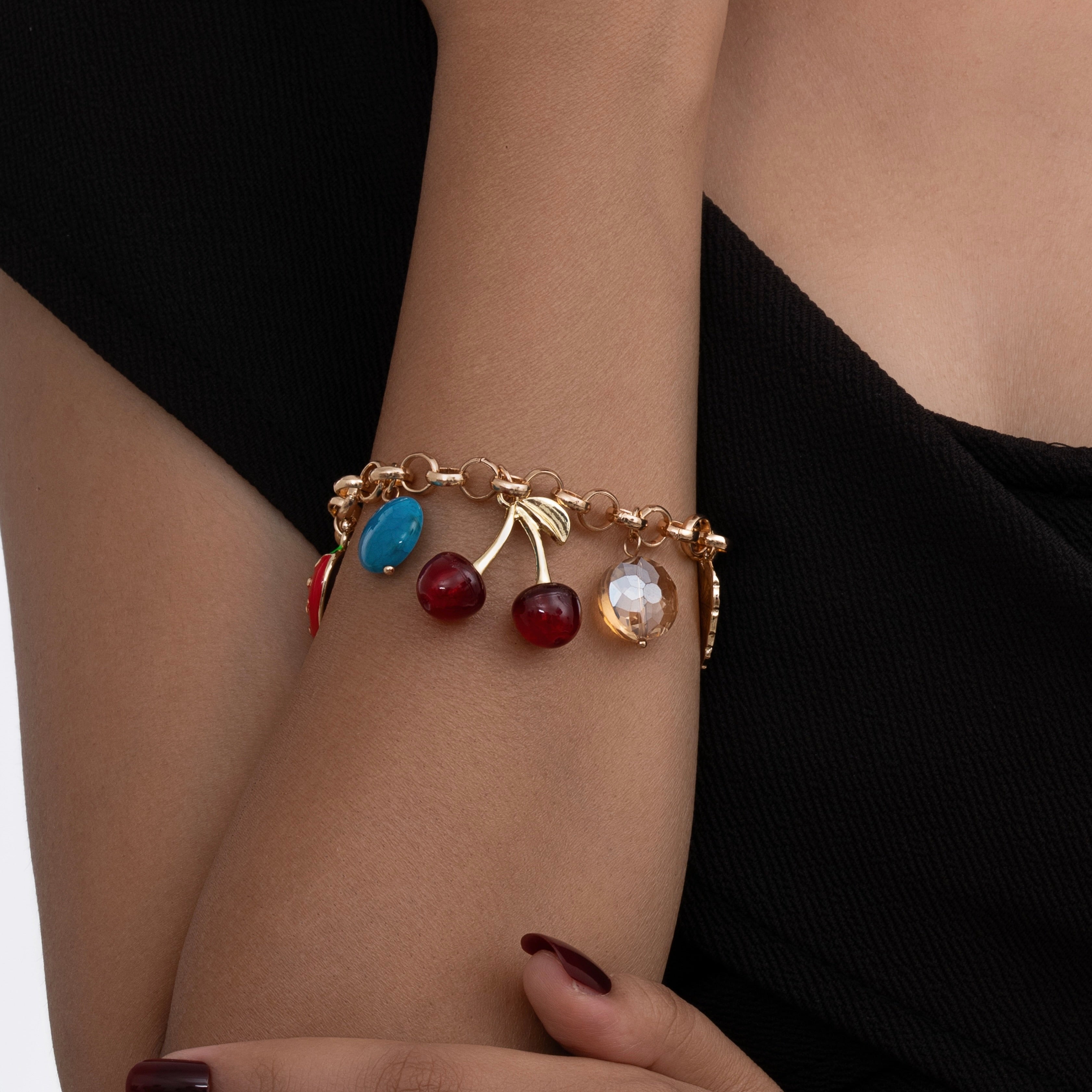 Berry & Blossom Charm Bracelet